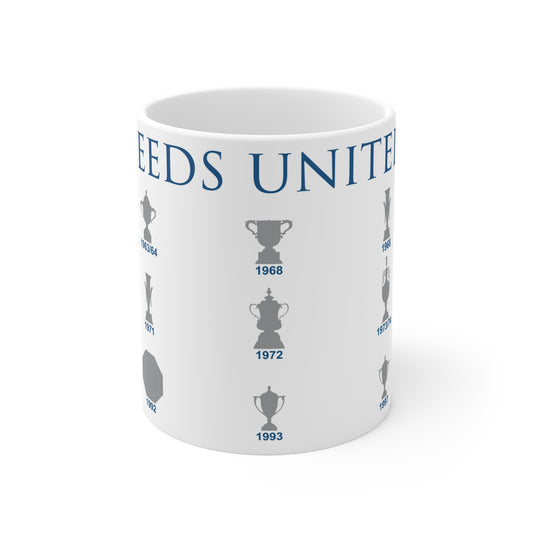 Leeds United Trophies Collection Mug - White