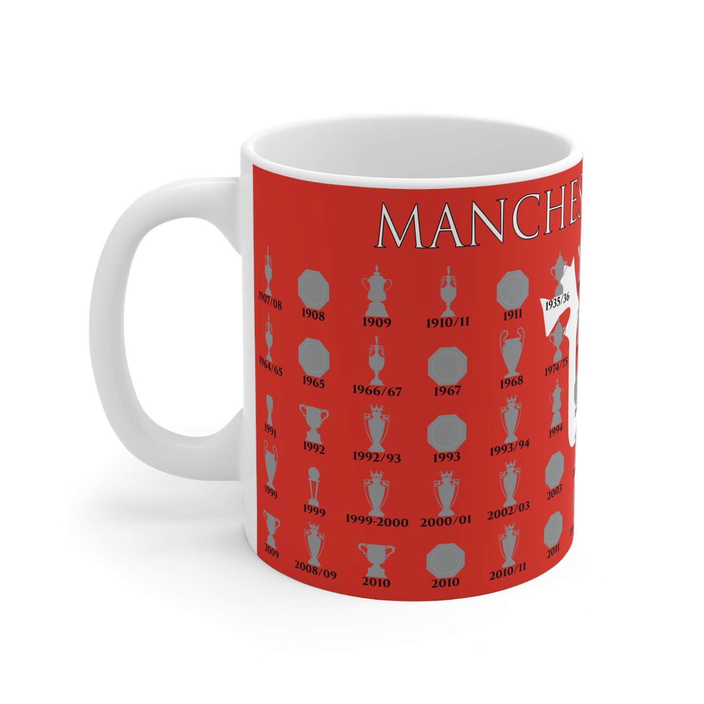 Manchester United Trophies Collection & Devil Mug - Red