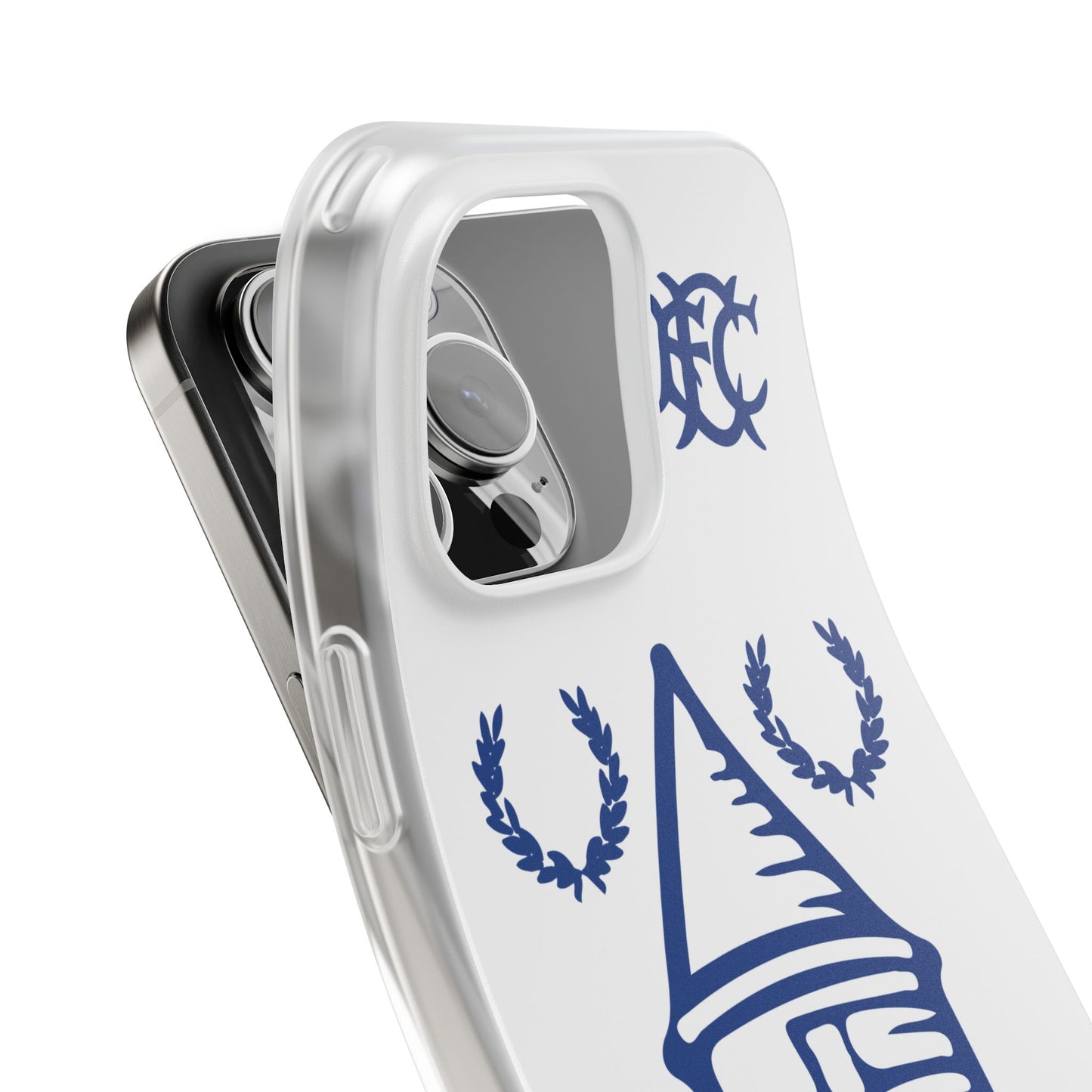 Everton Tower & Monogram White iPhone Flexi Case - iPhone 16, 15, 14 Plus/Pro/Pro Max