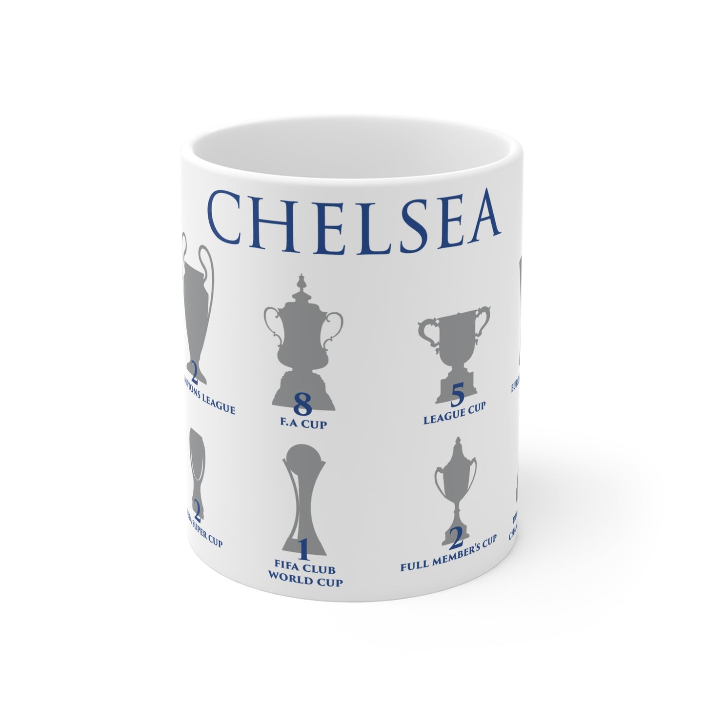 Chelsea Trophies Mug - White