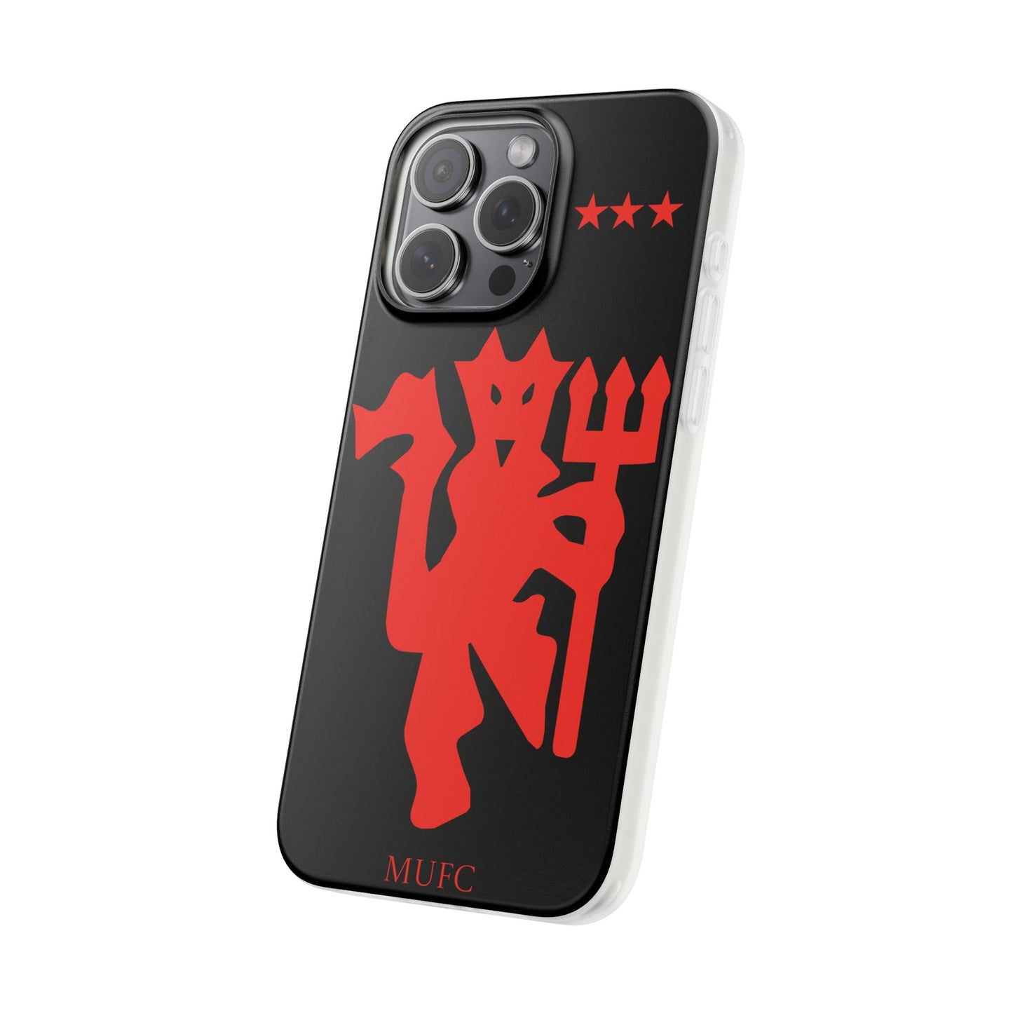 Manchester United iPhone Flexi Case - iPhone 16, 15, 14, Plus/Pro/Pro Max - Black