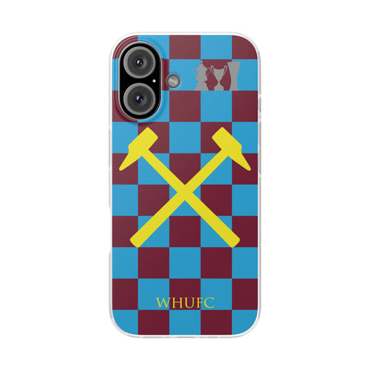 West Ham United Claret & Blue iPhone Flexi Case - iPhone 16, 15, 14, Plus/Pro/Pro Max