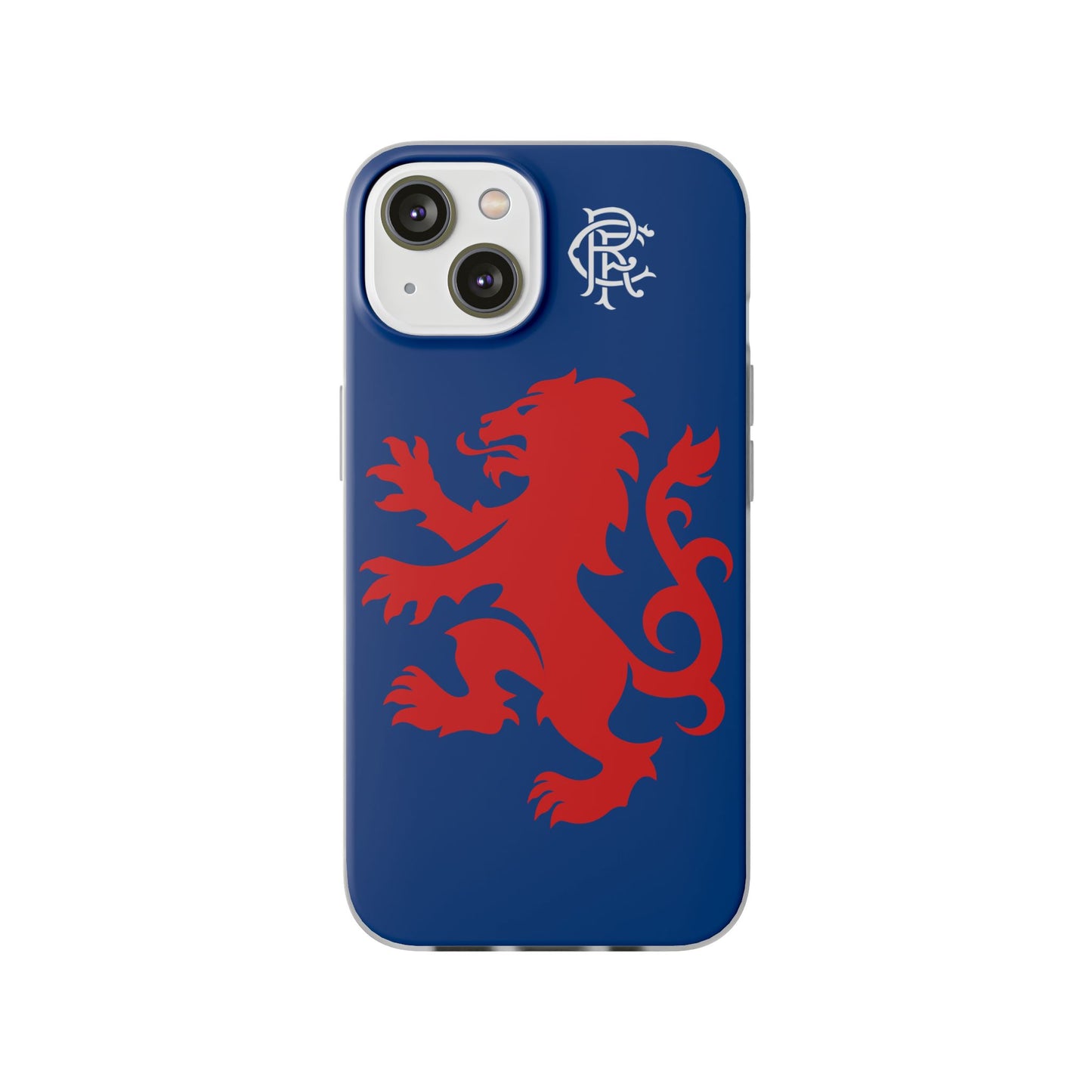 Rangers Lion & Monogram Blue iPhone Flexi Case - iPhone 16, 15, 14, Plus/Pro/Pro Max