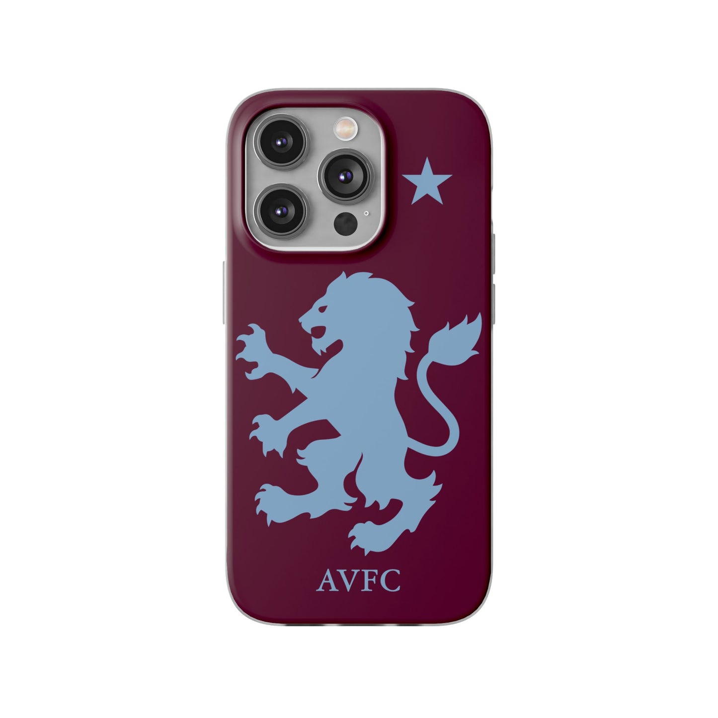 Aston Villa iPhone Flexi Case - iPhone 16, 15, 14, Plus/Pro/Pro Max - Claret