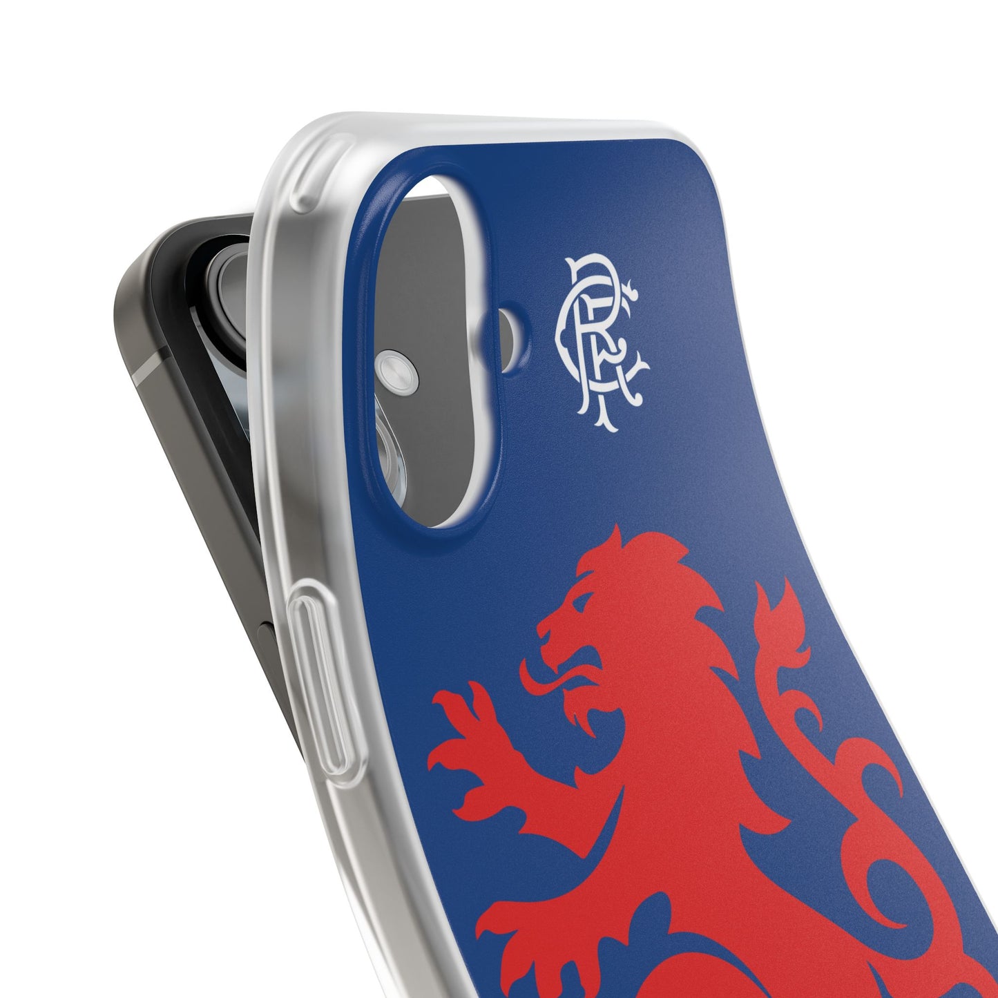 Rangers Lion & Monogram Blue iPhone Flexi Case - iPhone 16, 15, 14, Plus/Pro/Pro Max