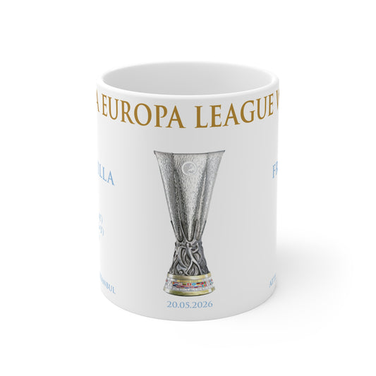 Aston Villa Europa League Winners Mug - White