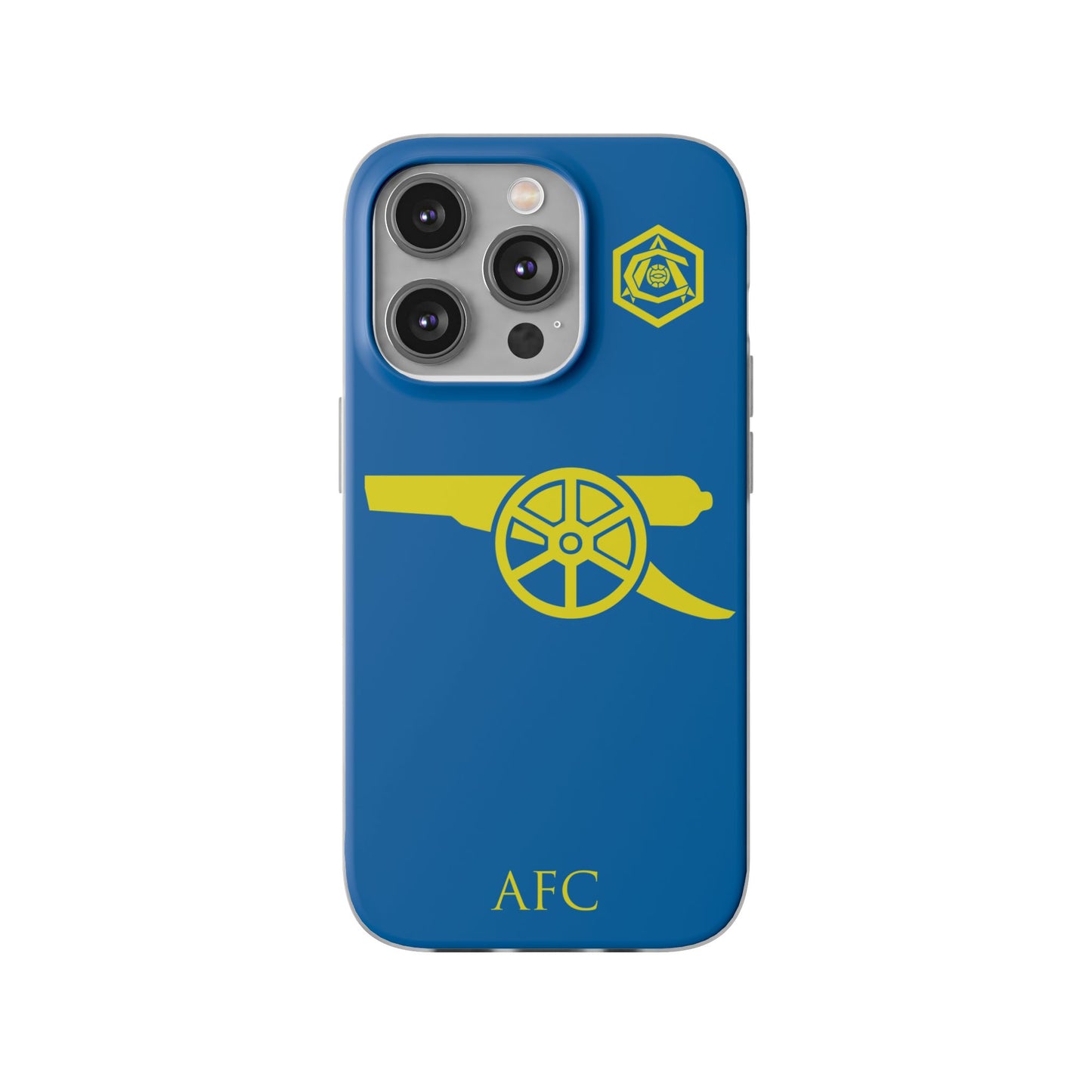 Arsenal Cannon & Monogram Blue iPhone Flexi Case - iPhone 16, 15, 14. Plus/Pro/Pro Max