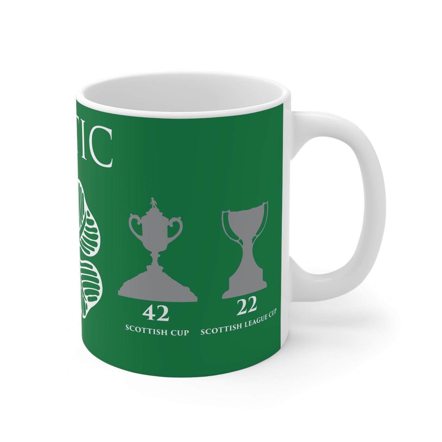 Celtic Trophies & Clover Mug - Green