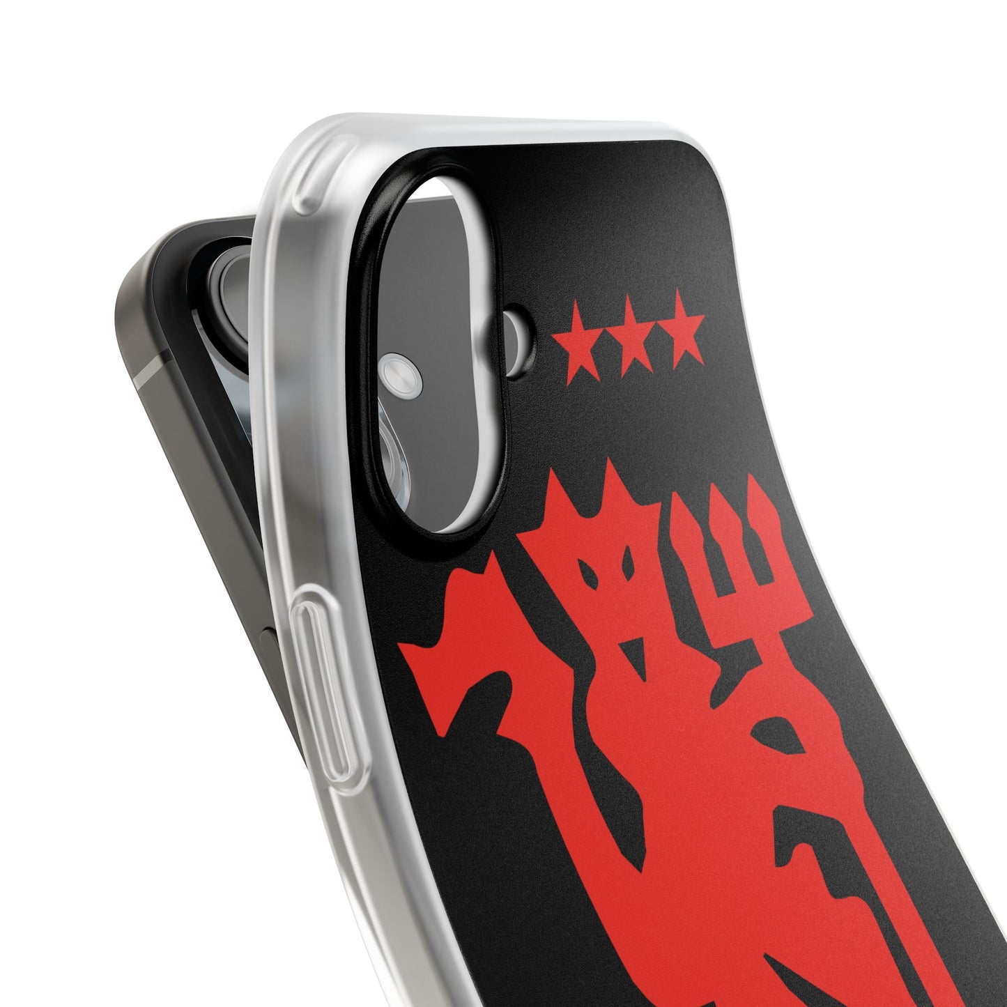 Manchester United iPhone Flexi Case - iPhone 16, 15, 14, Plus/Pro/Pro Max - Black