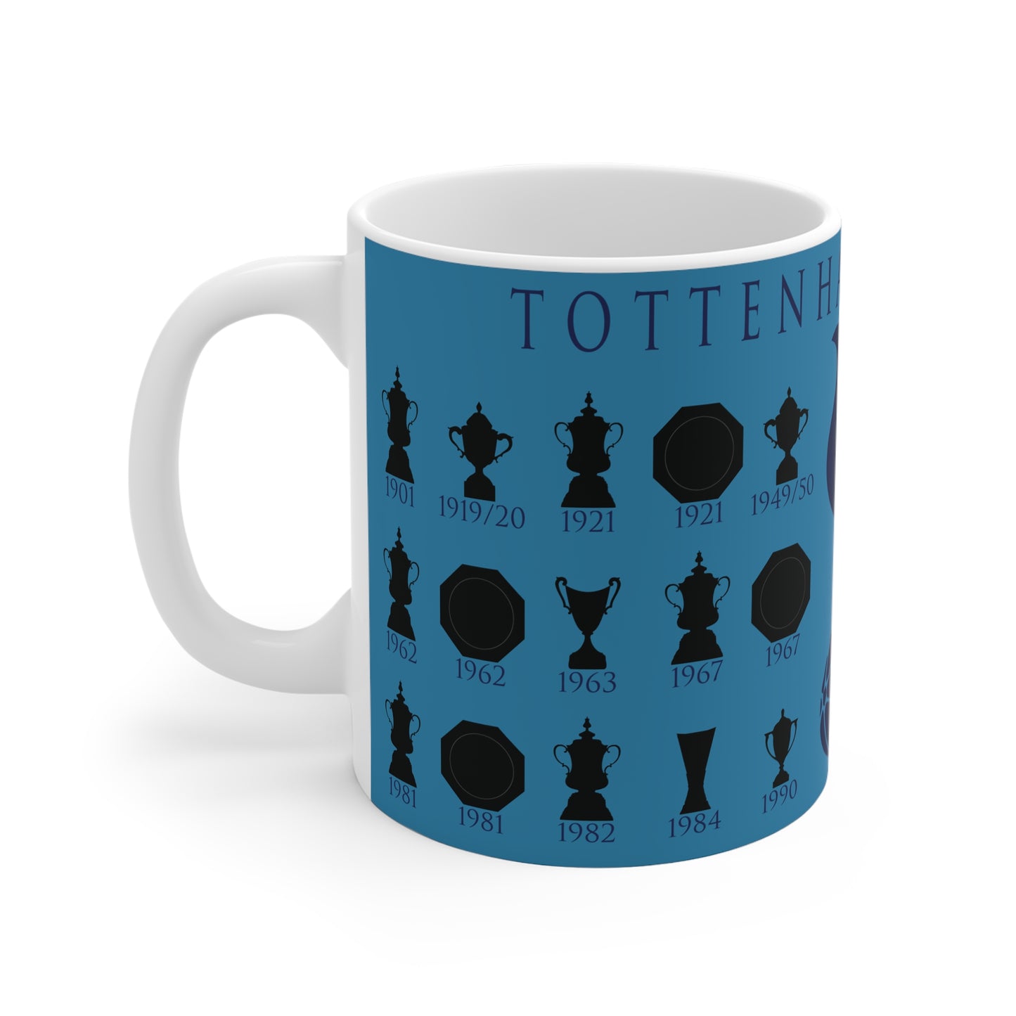 Tottenham Hotspur Trophies Collection & Cockerel Mug - Cyan