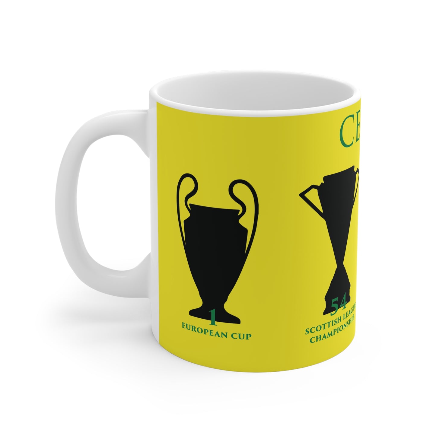 Celtic Trophies Mug - Yellow