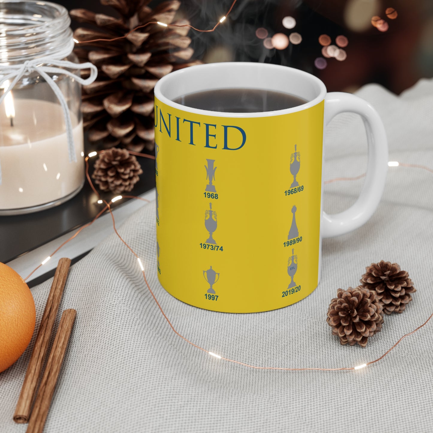 Leeds United Trophies Collection Mug - Yellow