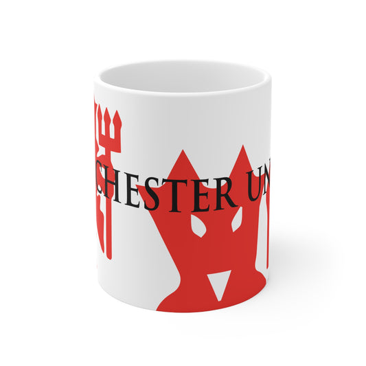 Manchester United Devil Mug - White