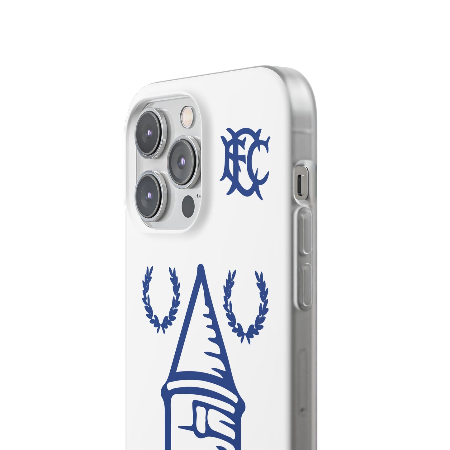 Everton Tower & Monogram White iPhone Flexi Case - iPhone 16, 15, 14 Plus/Pro/Pro Max