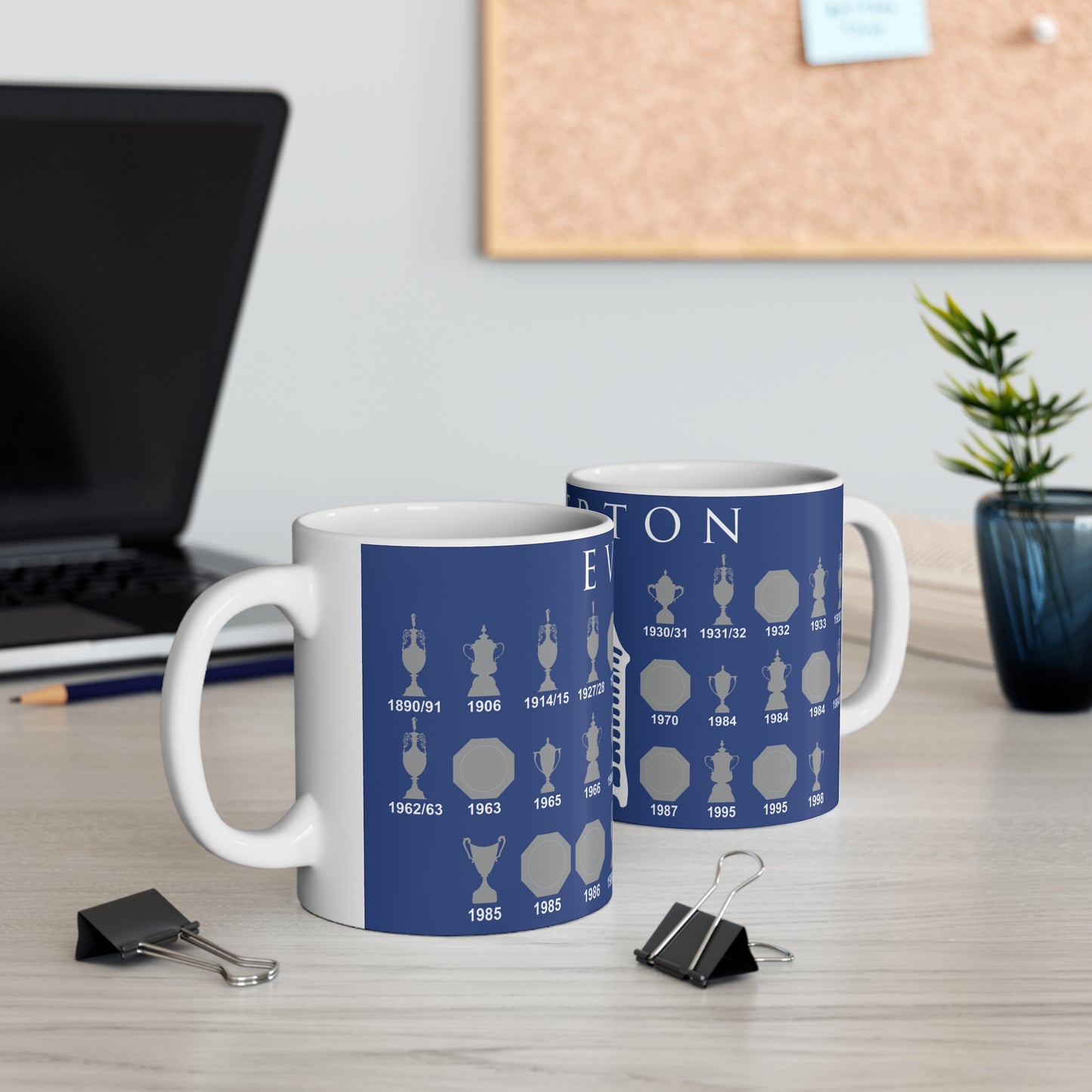 Everton Trophies Collection & Tower Mug - Blue