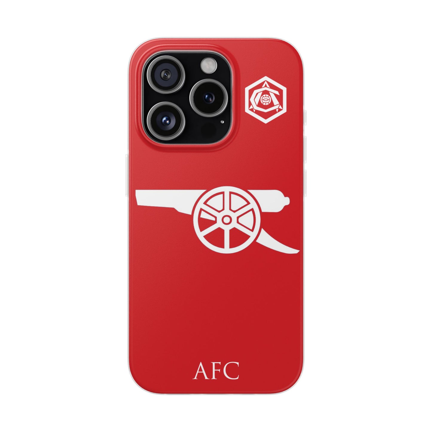 Arsenal Cannon & Monogram Red iPhone Flexi Case - iPhone 16, 15, 14, Plus/Pro/Pro Max