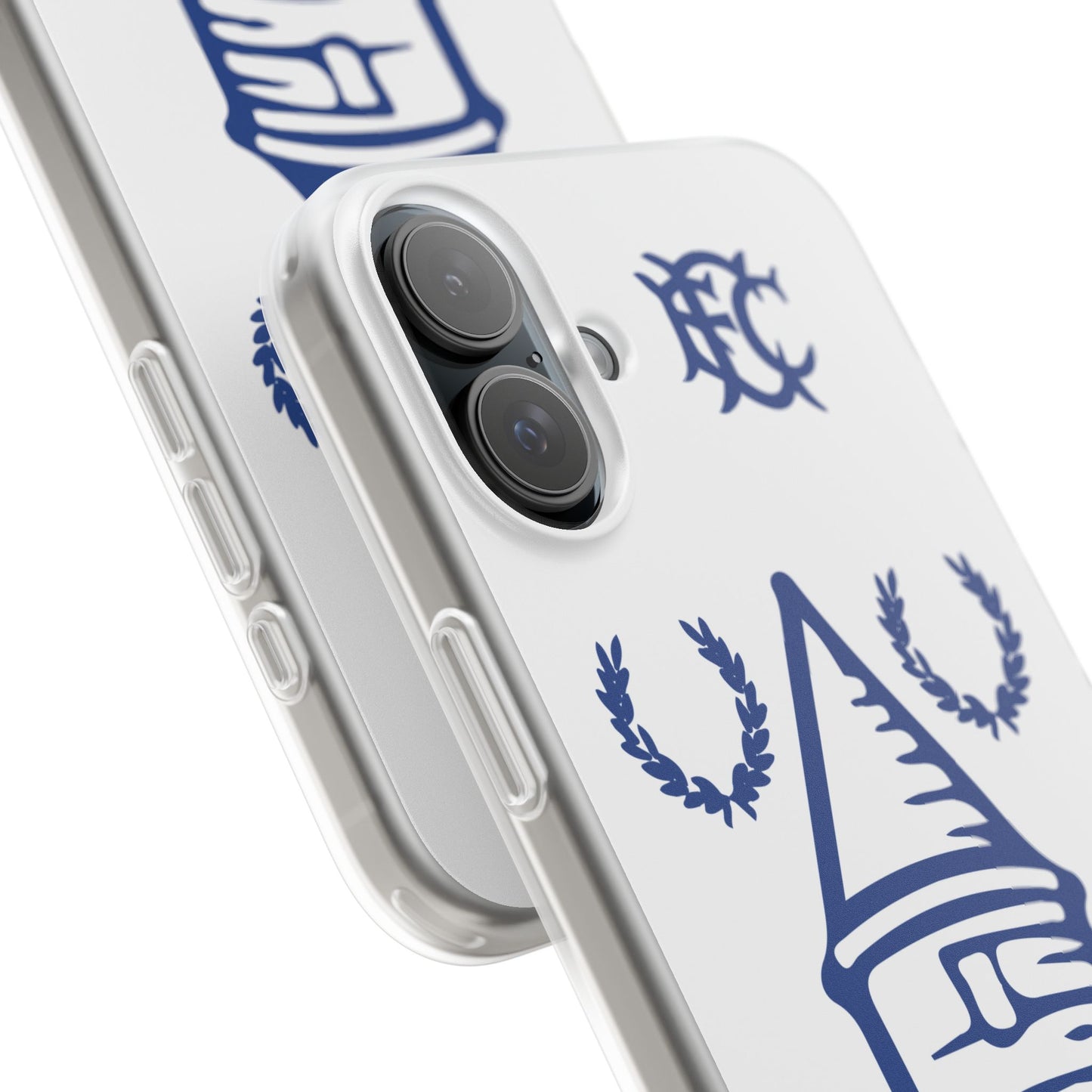 Everton Tower & Monogram White iPhone Flexi Case - iPhone 16, 15, 14 Plus/Pro/Pro Max