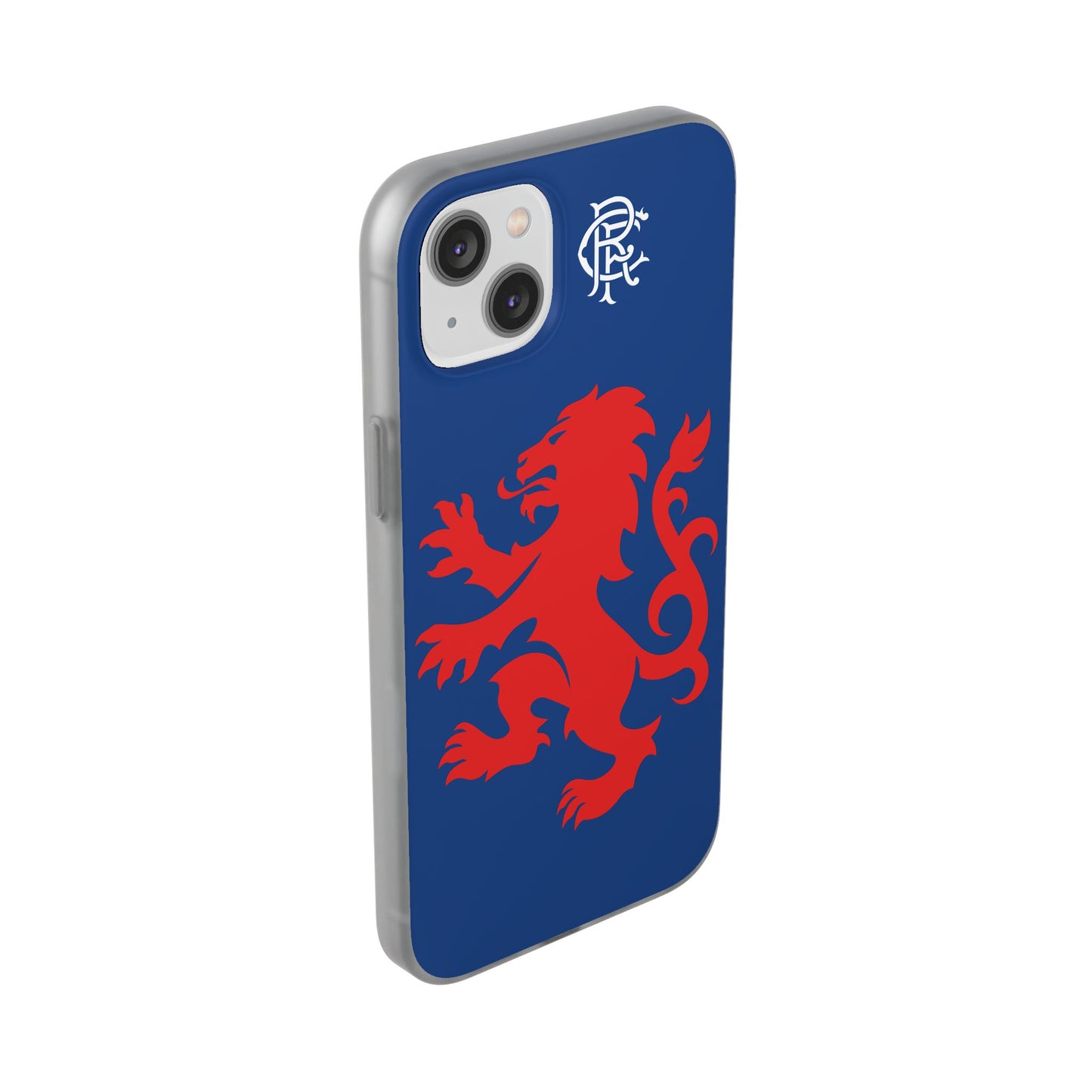 Rangers Lion & Monogram Blue iPhone Flexi Case - iPhone 16, 15, 14, Plus/Pro/Pro Max