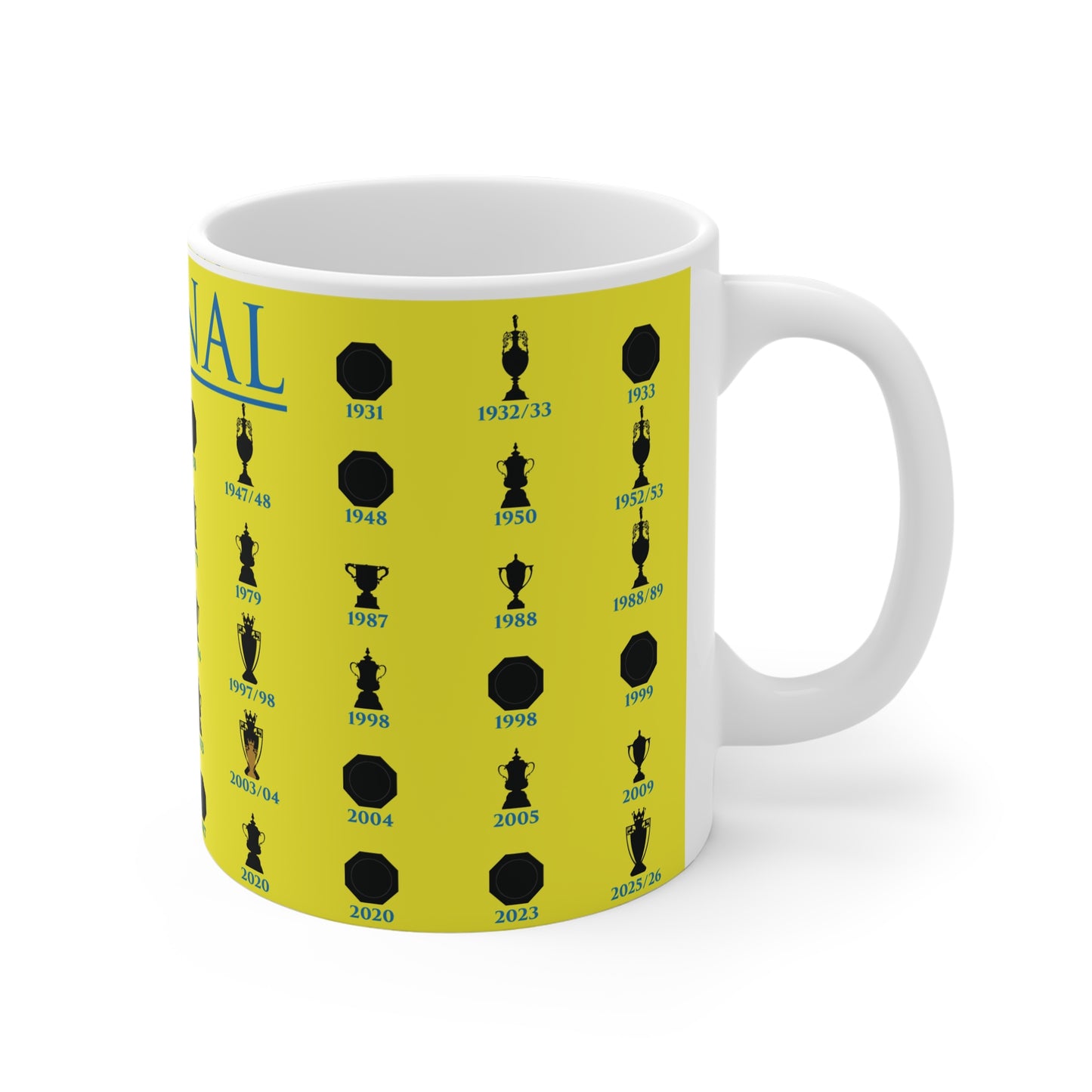 Arsenal Trophies Collection Mug - Yellow