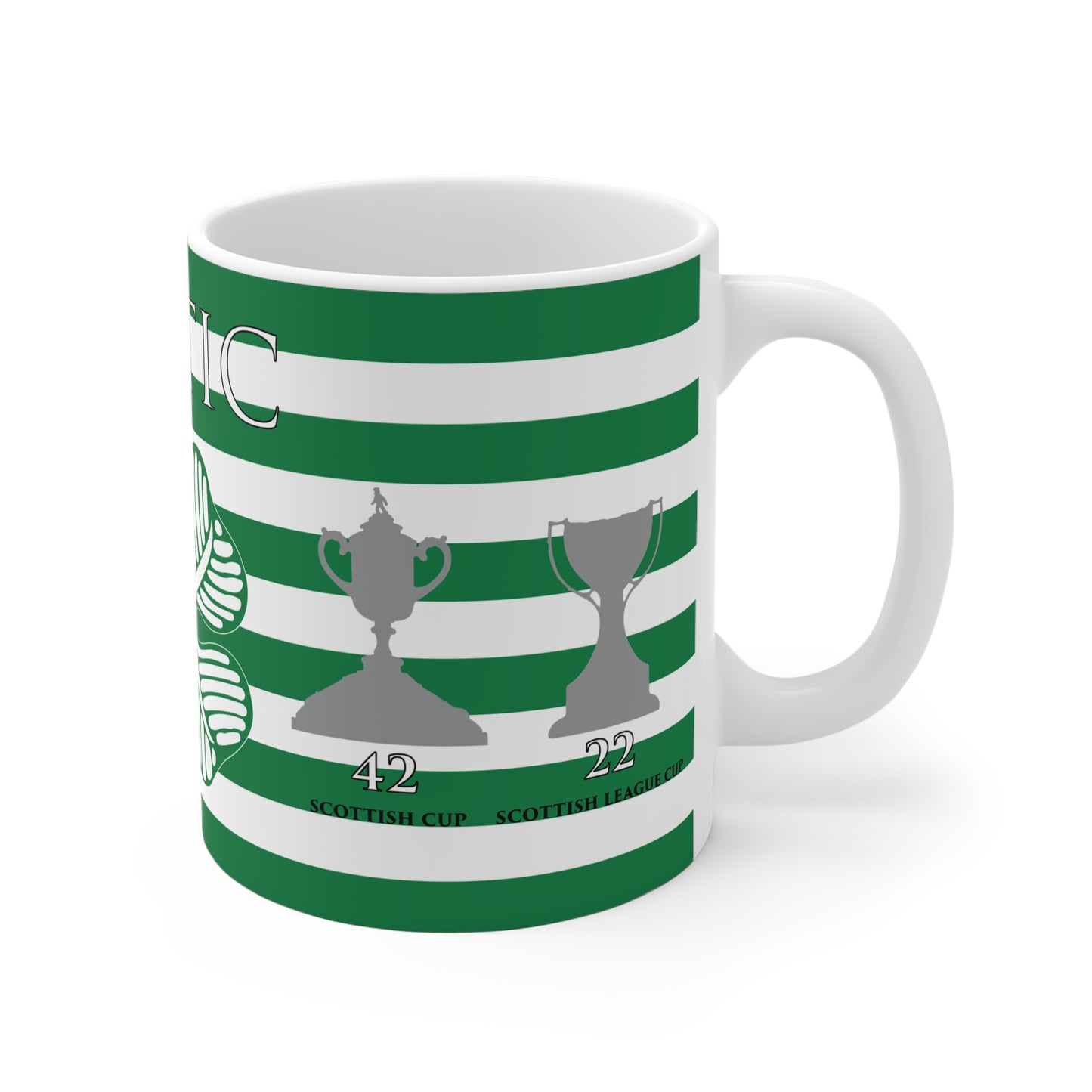 Celtic Trophies & Clover Mug - Hoops