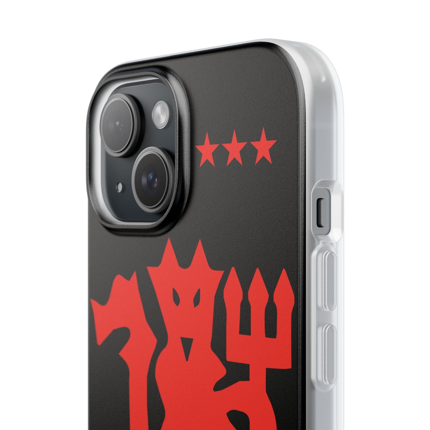 Manchester United iPhone Flexi Case - iPhone 16, 15, 14, Plus/Pro/Pro Max - Black