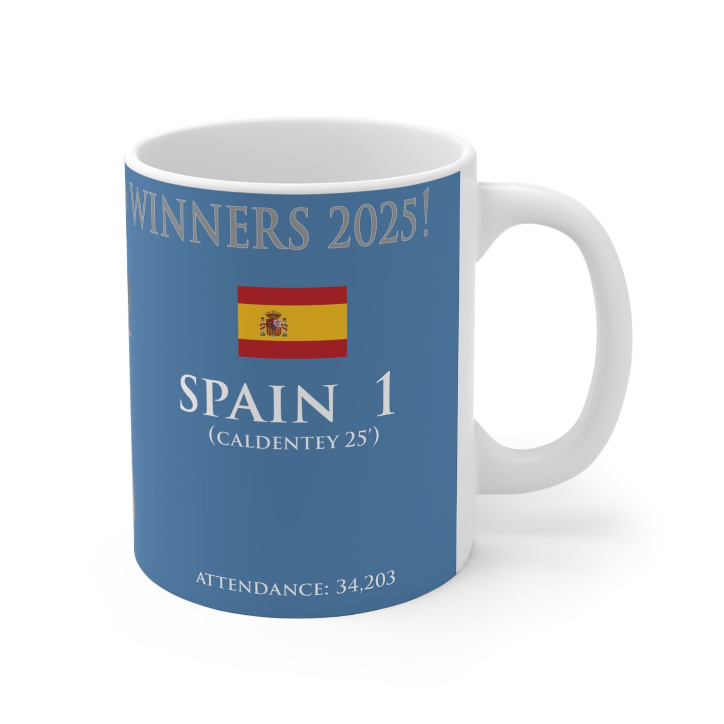 England UEFA Women's Euro Winners Mug - Blue