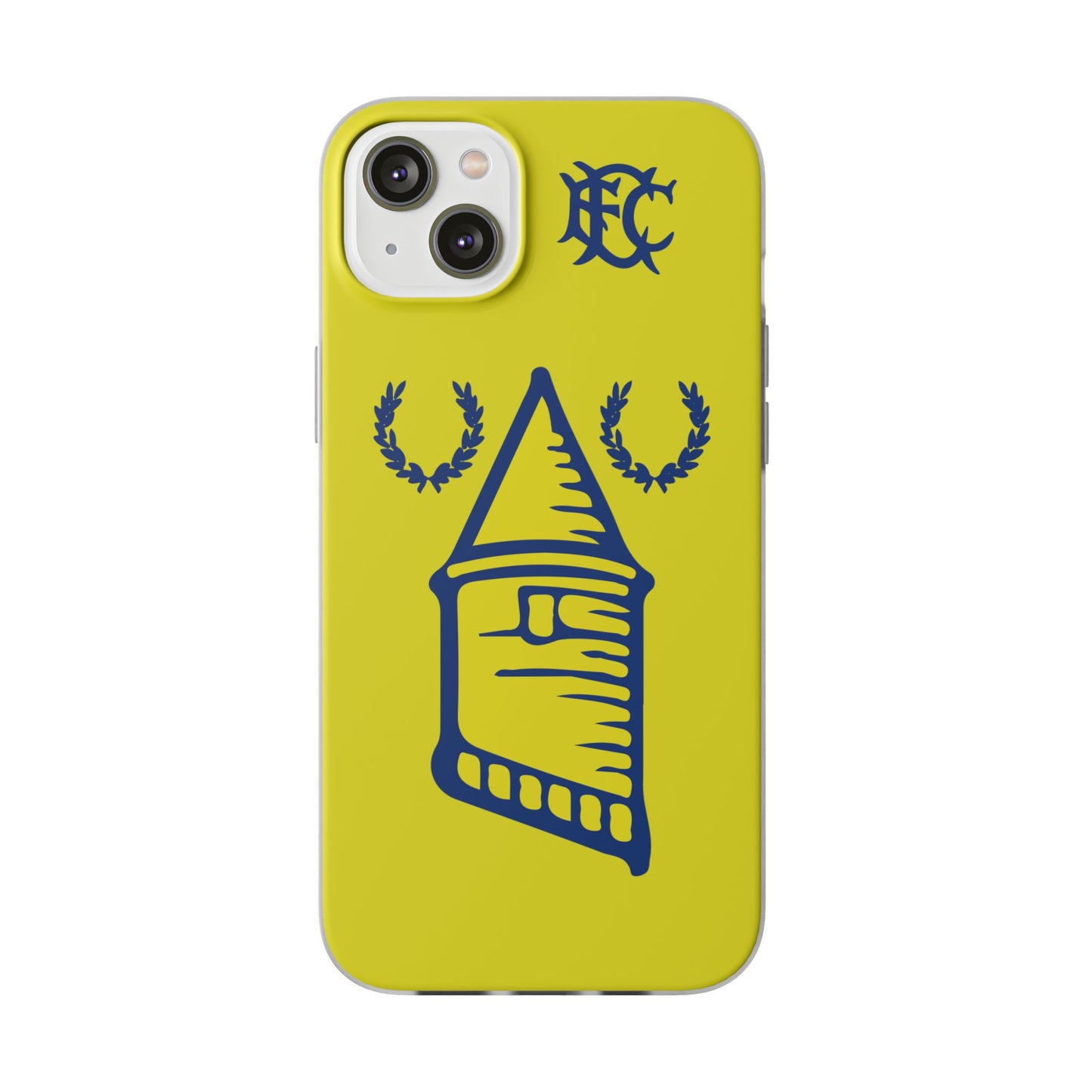 Everton Tower & Monogram Yellow iPhone Flexi Case - iPhone 16, 15, 14, Plus/Pro/Pro Max