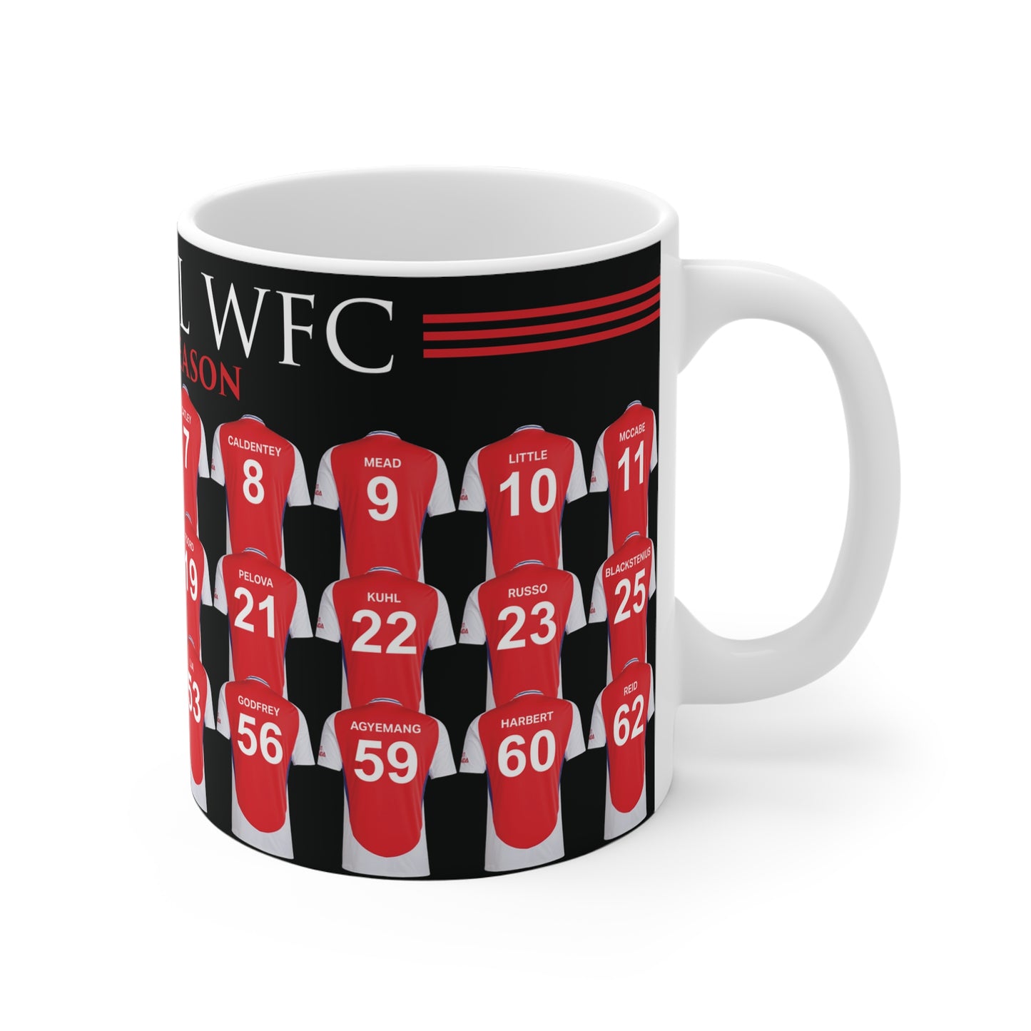 Arsenal Women Squad Home Kit Mug - Black