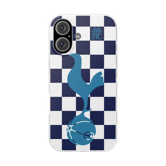 Tottenham Hotspur Chequered iPhone Flexi Case - iPhone 16, 15, 14, Plus/Pro/Pro Max