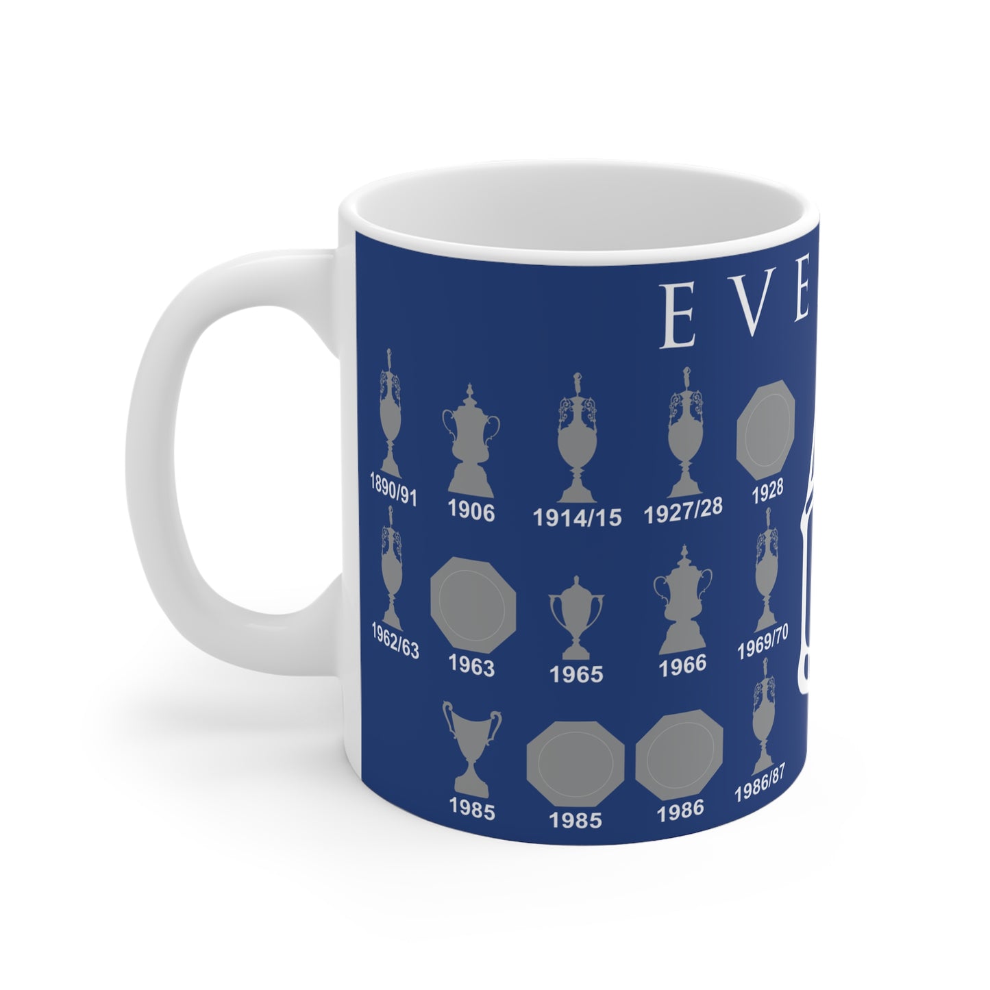 Everton Trophies Collection & Tower Mug - Blue