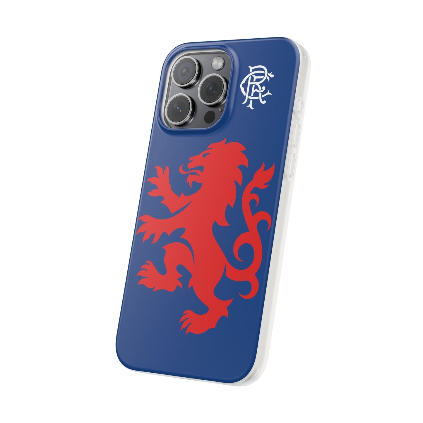 Rangers Lion & Monogram Blue iPhone Flexi Case - iPhone 16, 15, 14, Plus/Pro/Pro Max