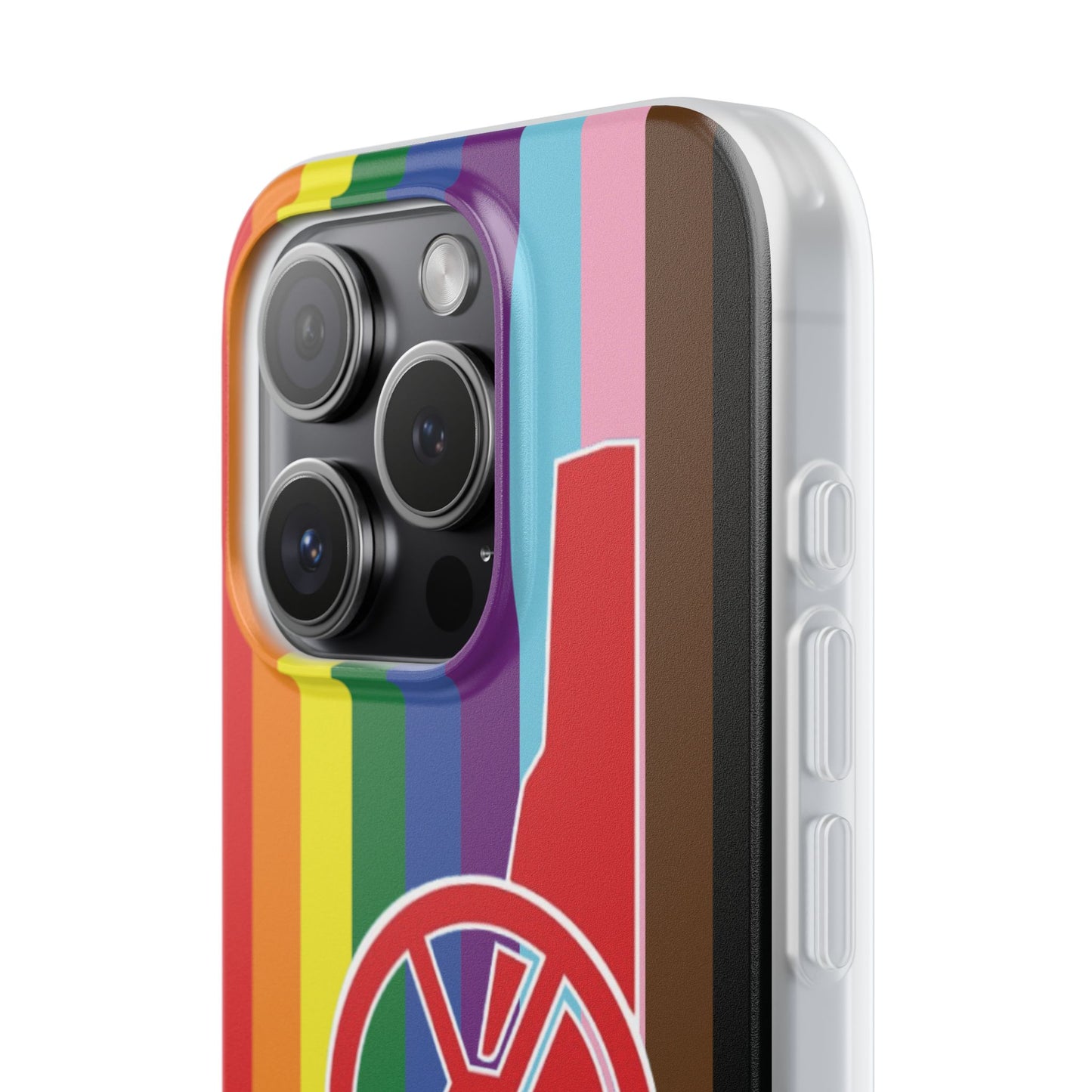 Arsenal Cannon Rainbow iPhone Flexi Case - iPhone 16, 15, 14, Plus/Pro/Pro Max