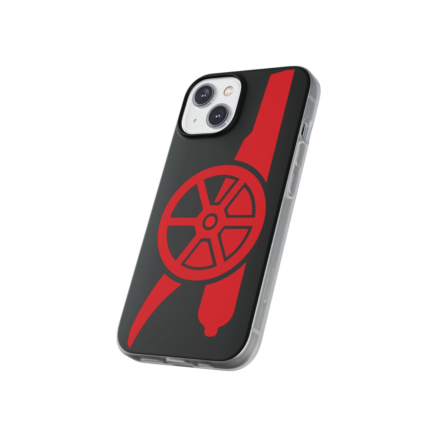 Arsenal Cannon Black iPhone Flexi Case - iPhone 16, 15, 14, Plus/Pro/Pro Max