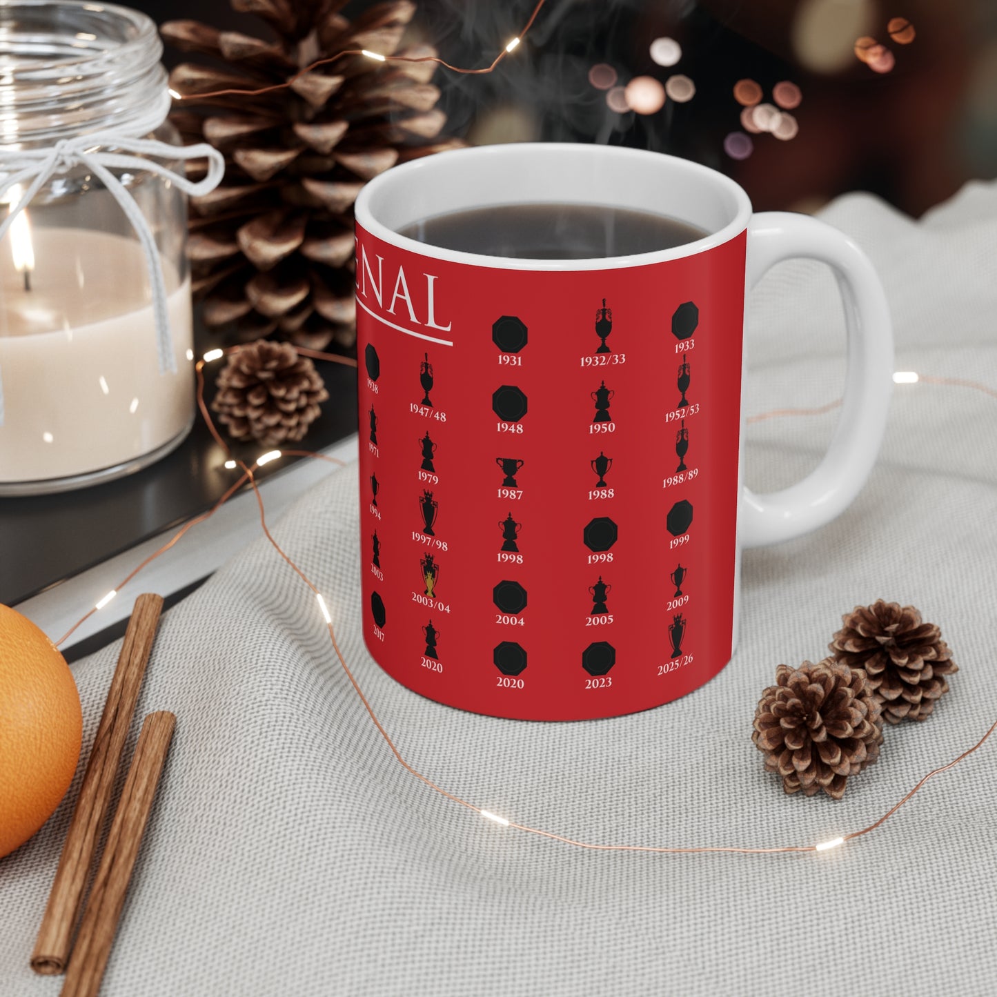 Arsenal Trophies Collection Mug UPDATED - Red
