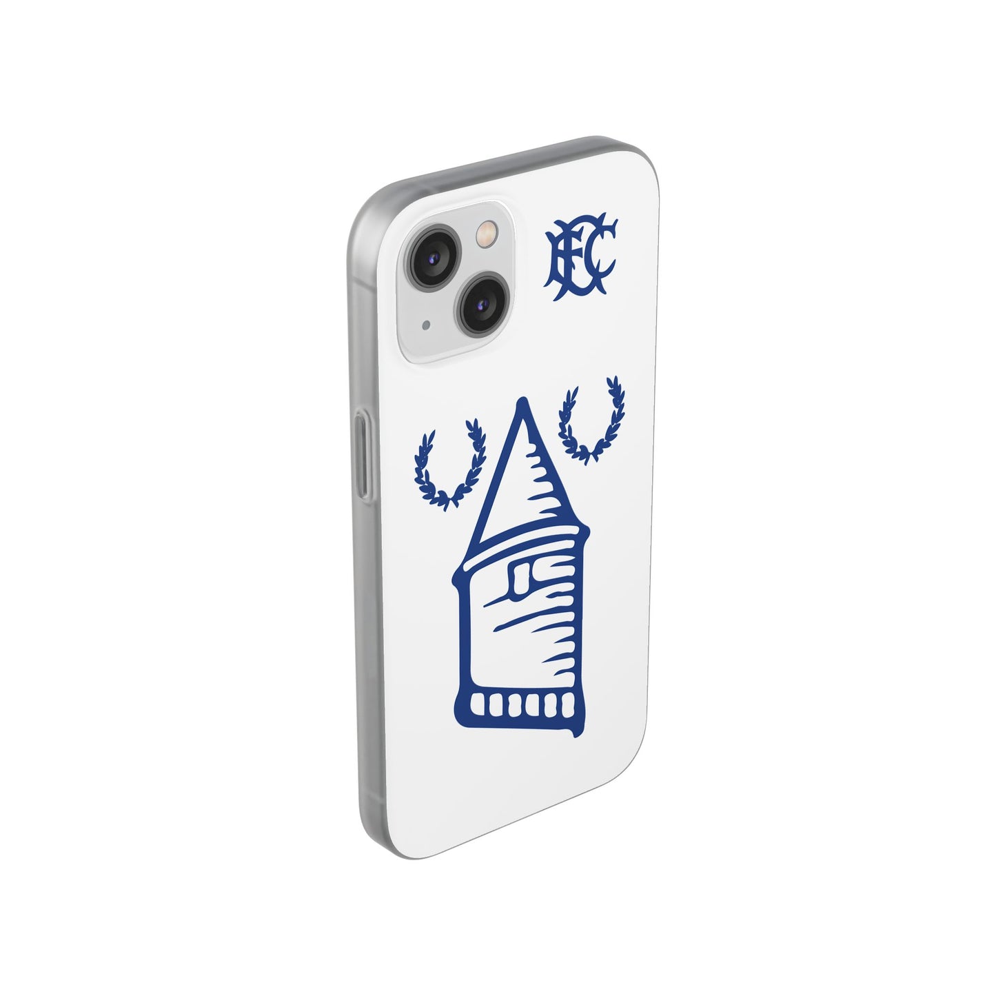 Everton Tower & Monogram White iPhone Flexi Case - iPhone 16, 15, 14 Plus/Pro/Pro Max