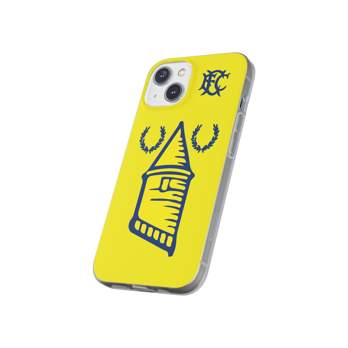 Everton Tower & Monogram Yellow iPhone Flexi Case - iPhone 16, 15, 14, Plus/Pro/Pro Max