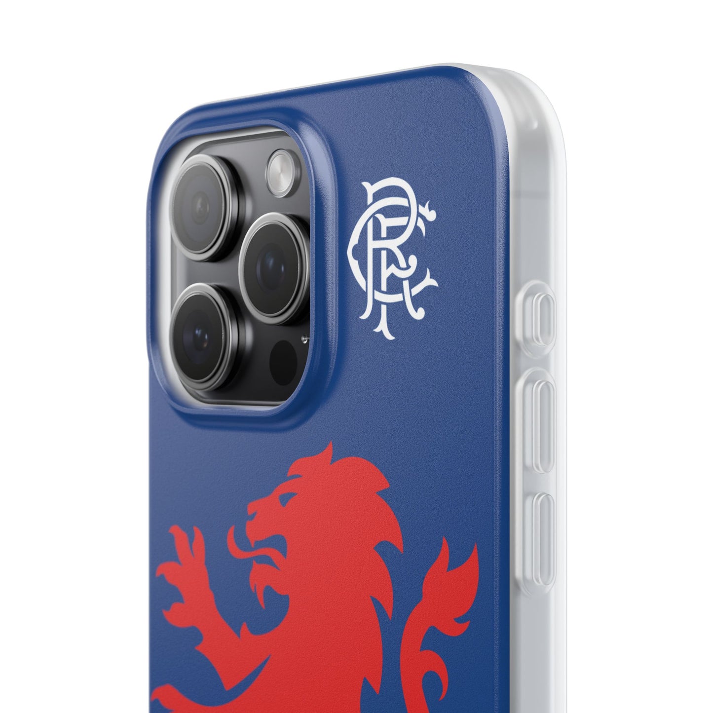 Rangers Lion & Monogram Blue iPhone Flexi Case - iPhone 16, 15, 14, Plus/Pro/Pro Max