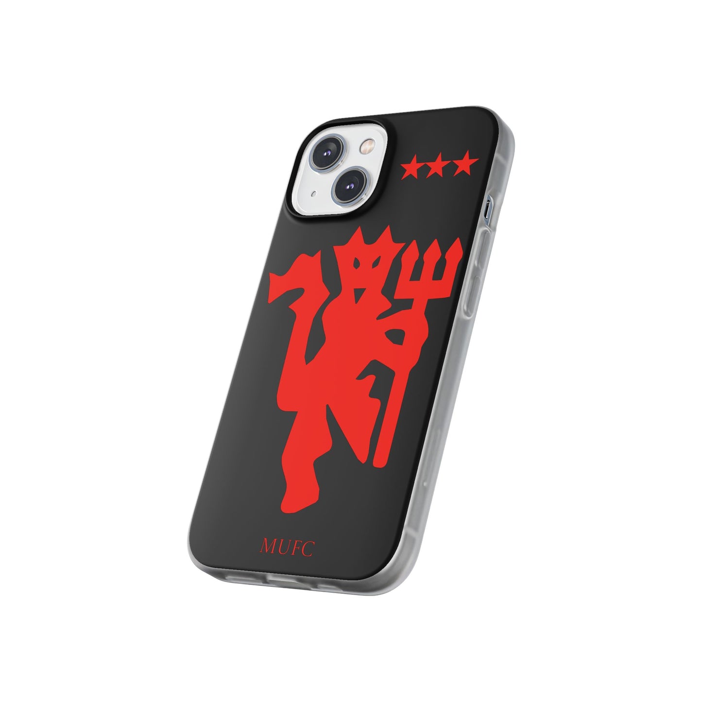 Manchester United iPhone Flexi Case - iPhone 16, 15, 14, Plus/Pro/Pro Max - Black