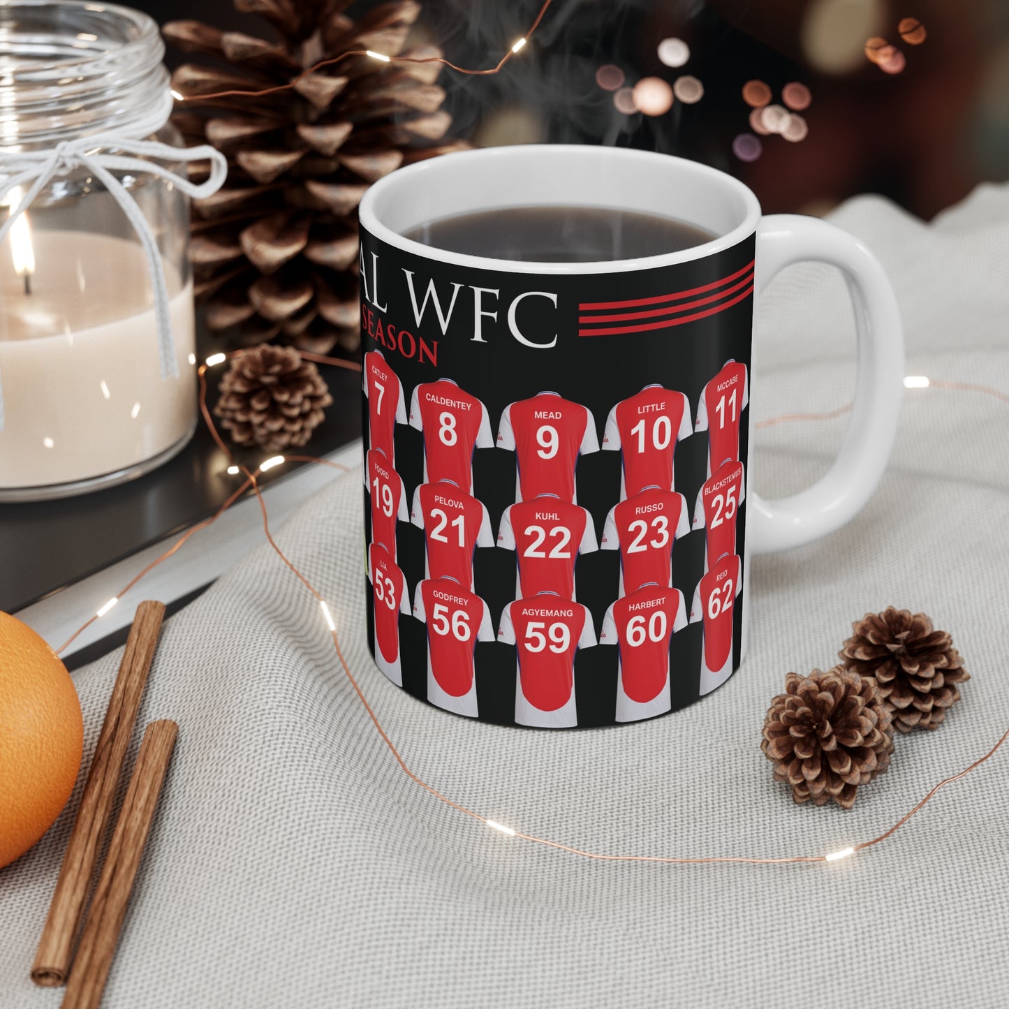 Arsenal Women Squad Home Kit Mug - Black