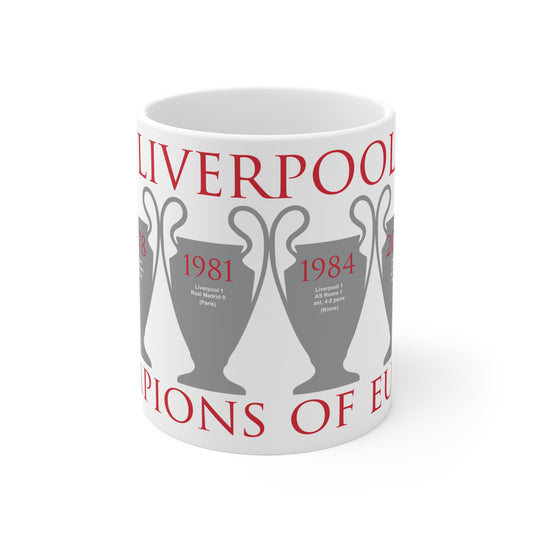 Liverpool Champions of Europe Mug - White