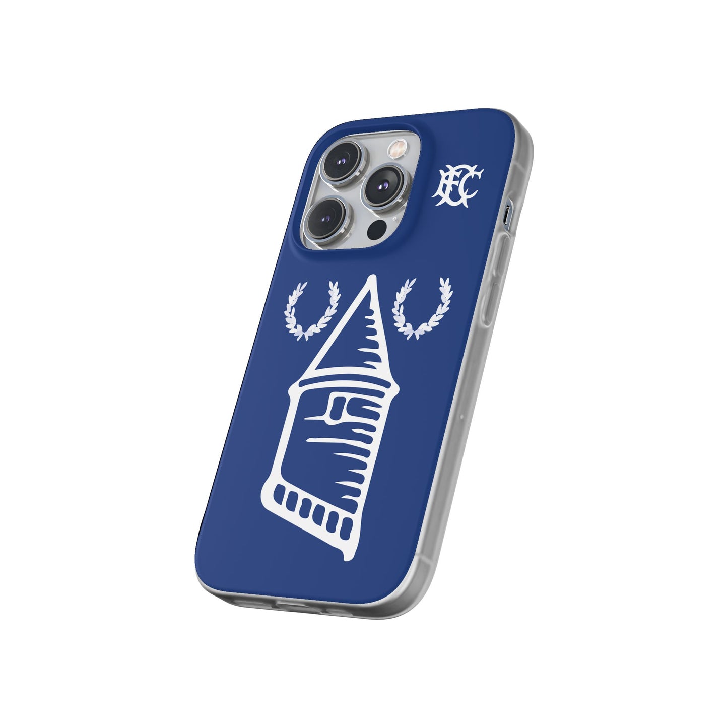 Everton Tower & Monogram Blue iPhone Flexi Case - iPhone 16, 15, 14, Plus/Pro/Pro Max