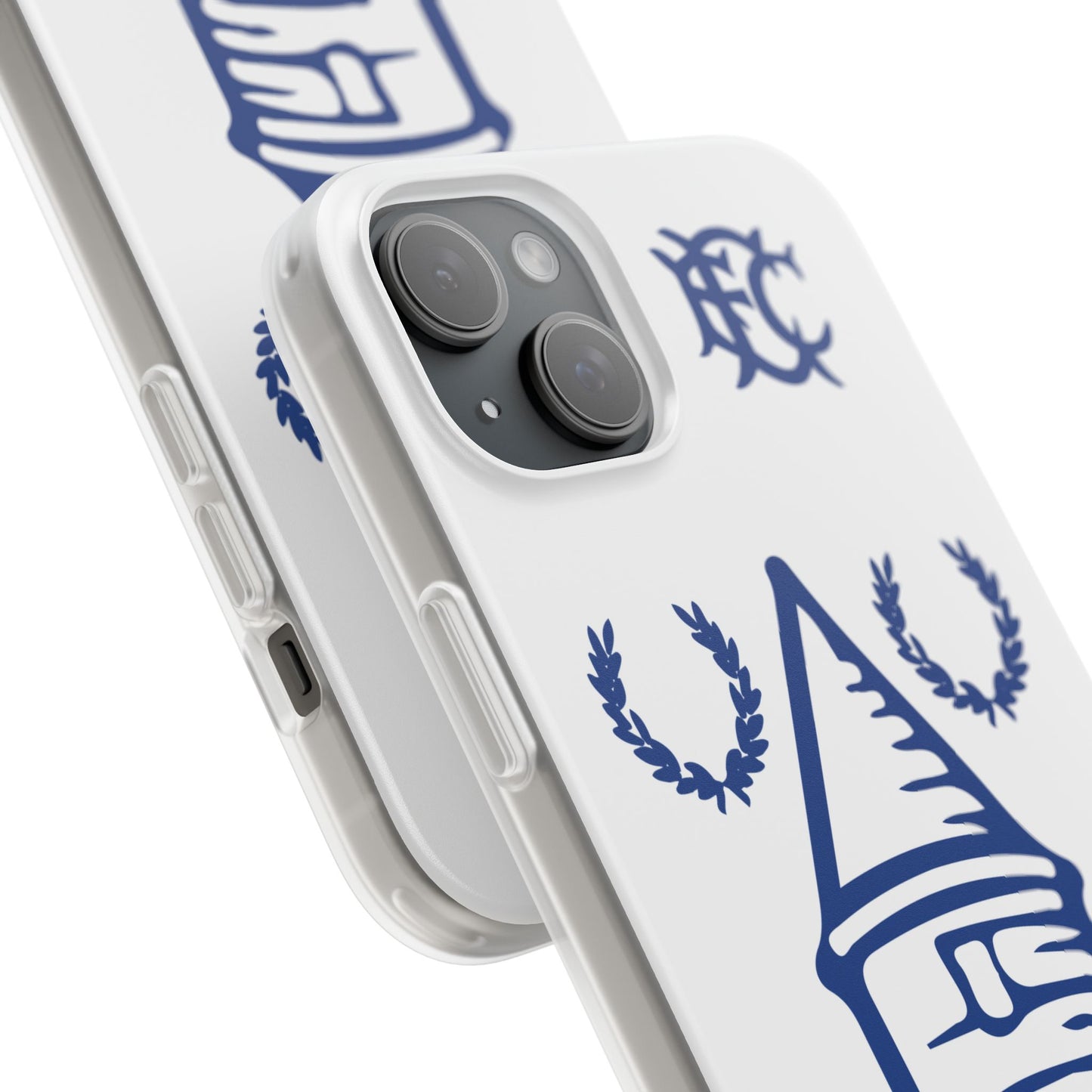 Everton Tower & Monogram White iPhone Flexi Case - iPhone 16, 15, 14 Plus/Pro/Pro Max