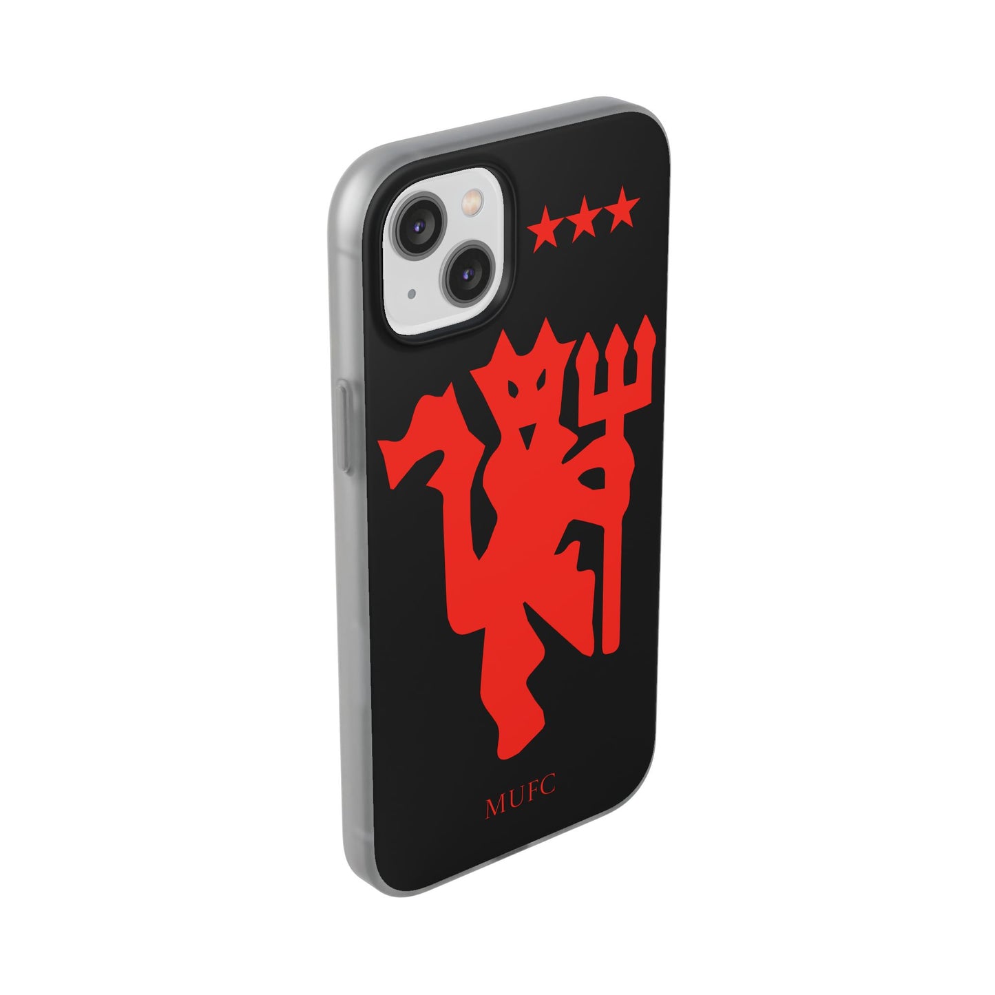 Manchester United iPhone Flexi Case - iPhone 16, 15, 14, Plus/Pro/Pro Max - Black