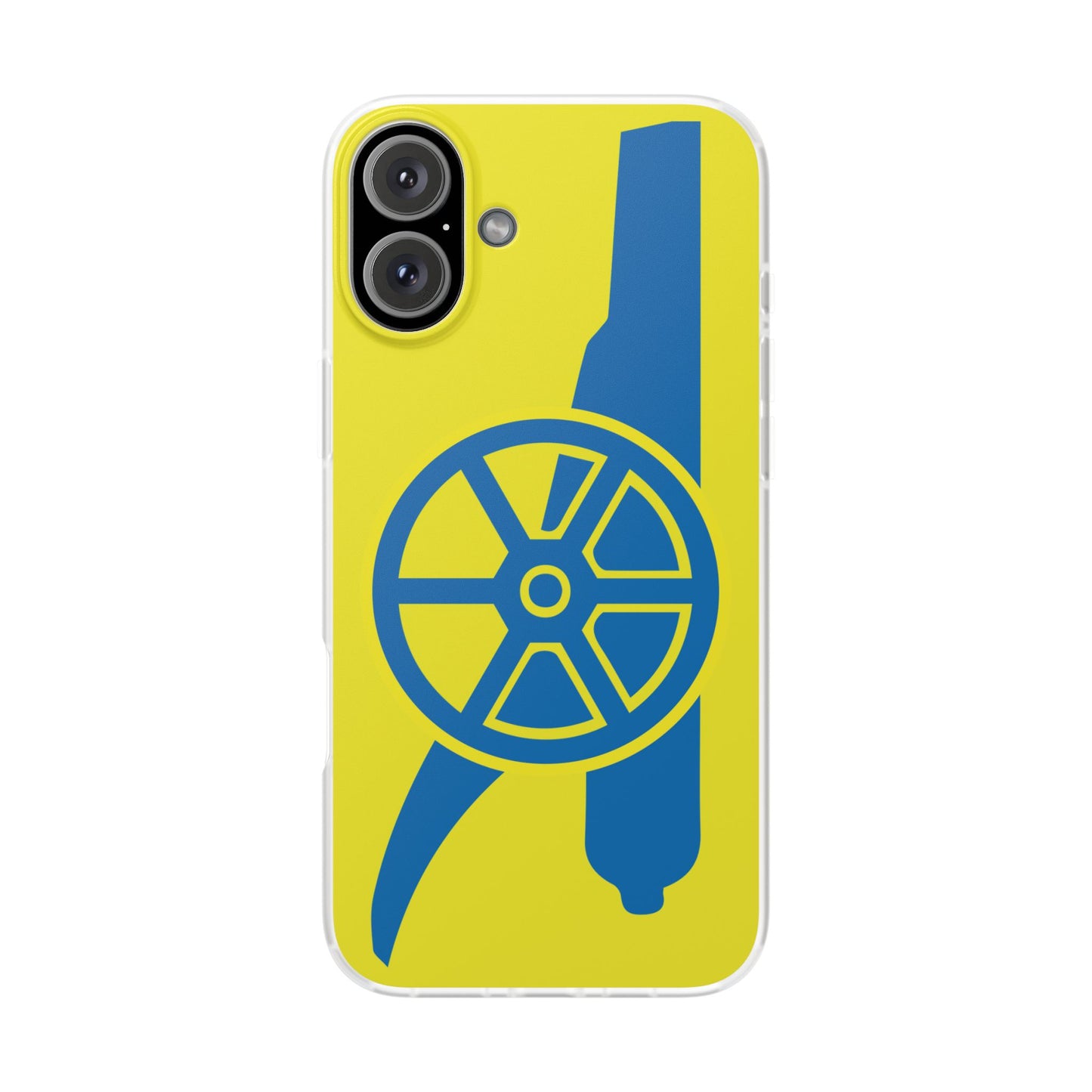 Arsenal Cannon Yellow iPhone Flexi Case - iPhone 16, 15, 14, Plus/Pro/Pro Max