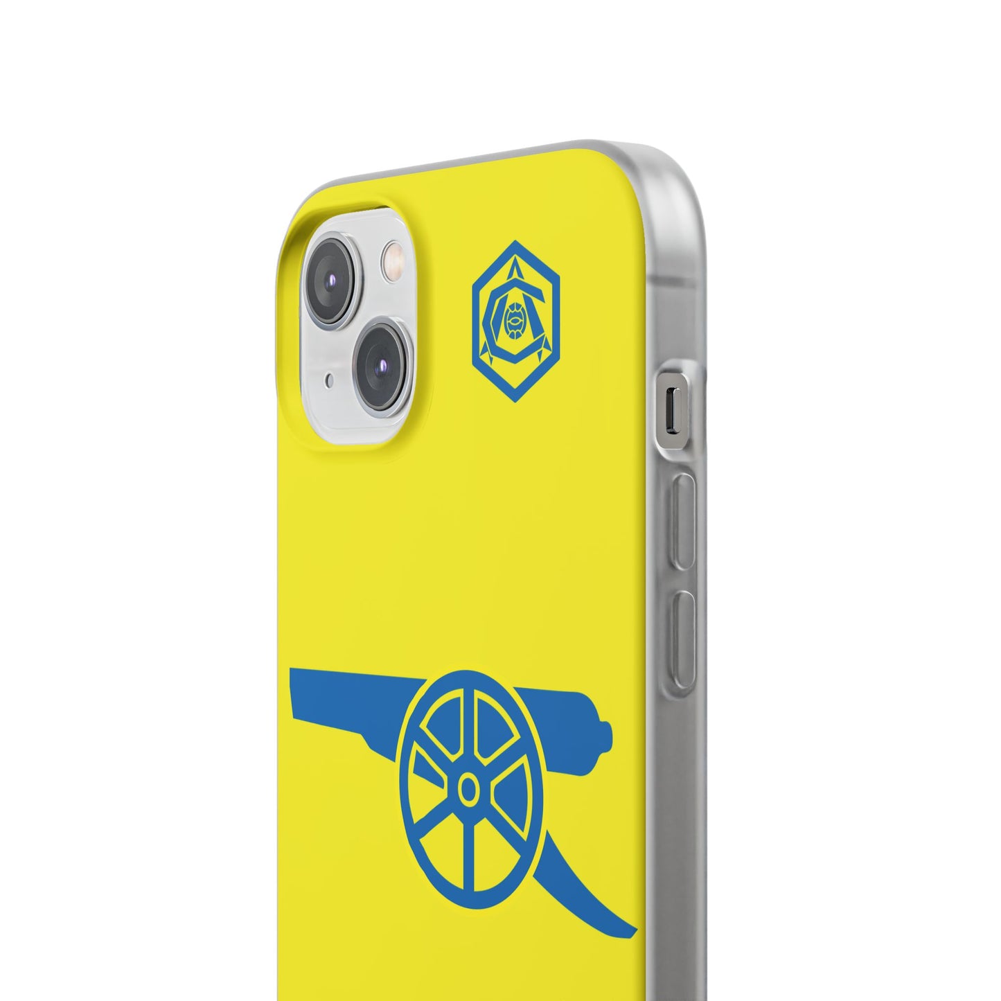 Arsenal Cannon & Monogram Yellow iPhone Flexi Case - iPhone 16, 15, 14, Plus/Pro/Pro Max