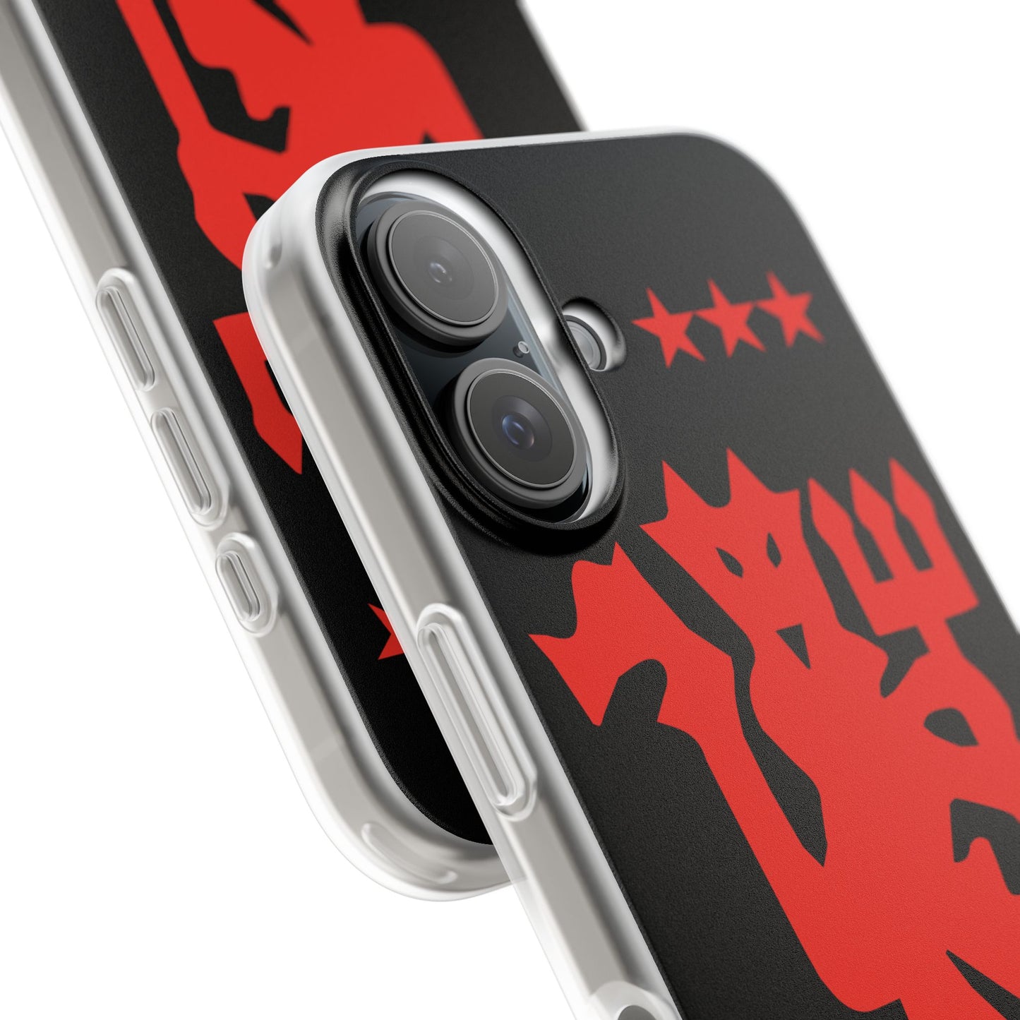 Manchester United iPhone Flexi Case - iPhone 16, 15, 14, Plus/Pro/Pro Max - Black