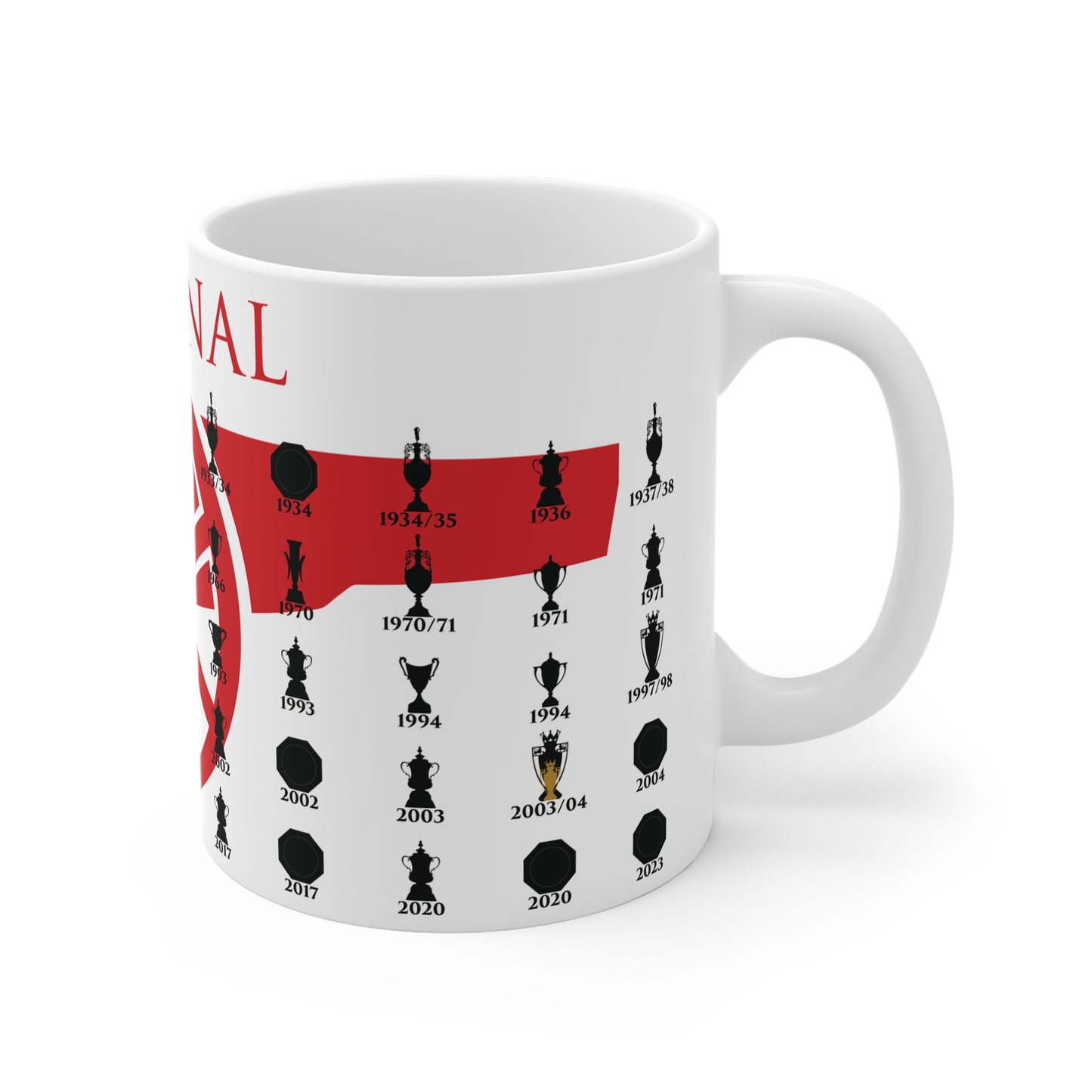 Arsenal Trophies Collection & Cannon Mug - White