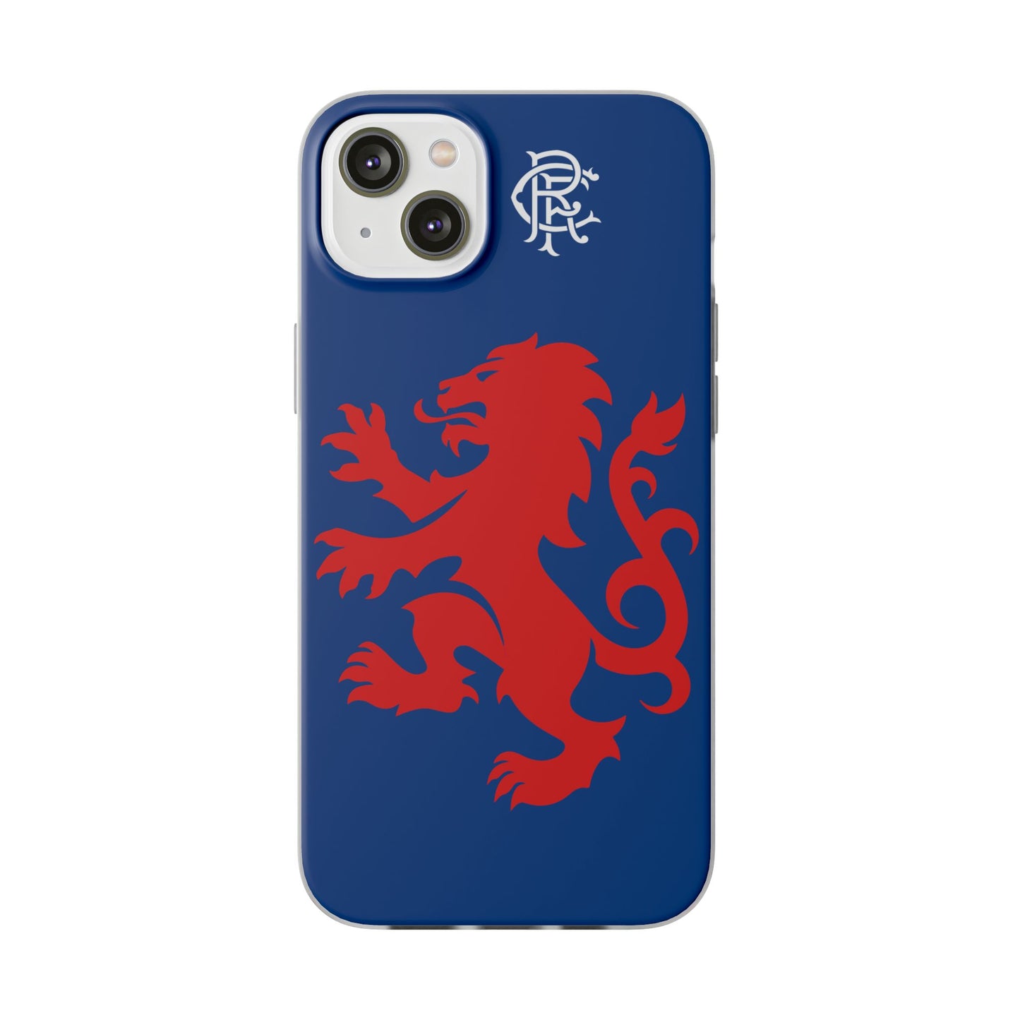 Rangers Lion & Monogram Blue iPhone Flexi Case - iPhone 16, 15, 14, Plus/Pro/Pro Max