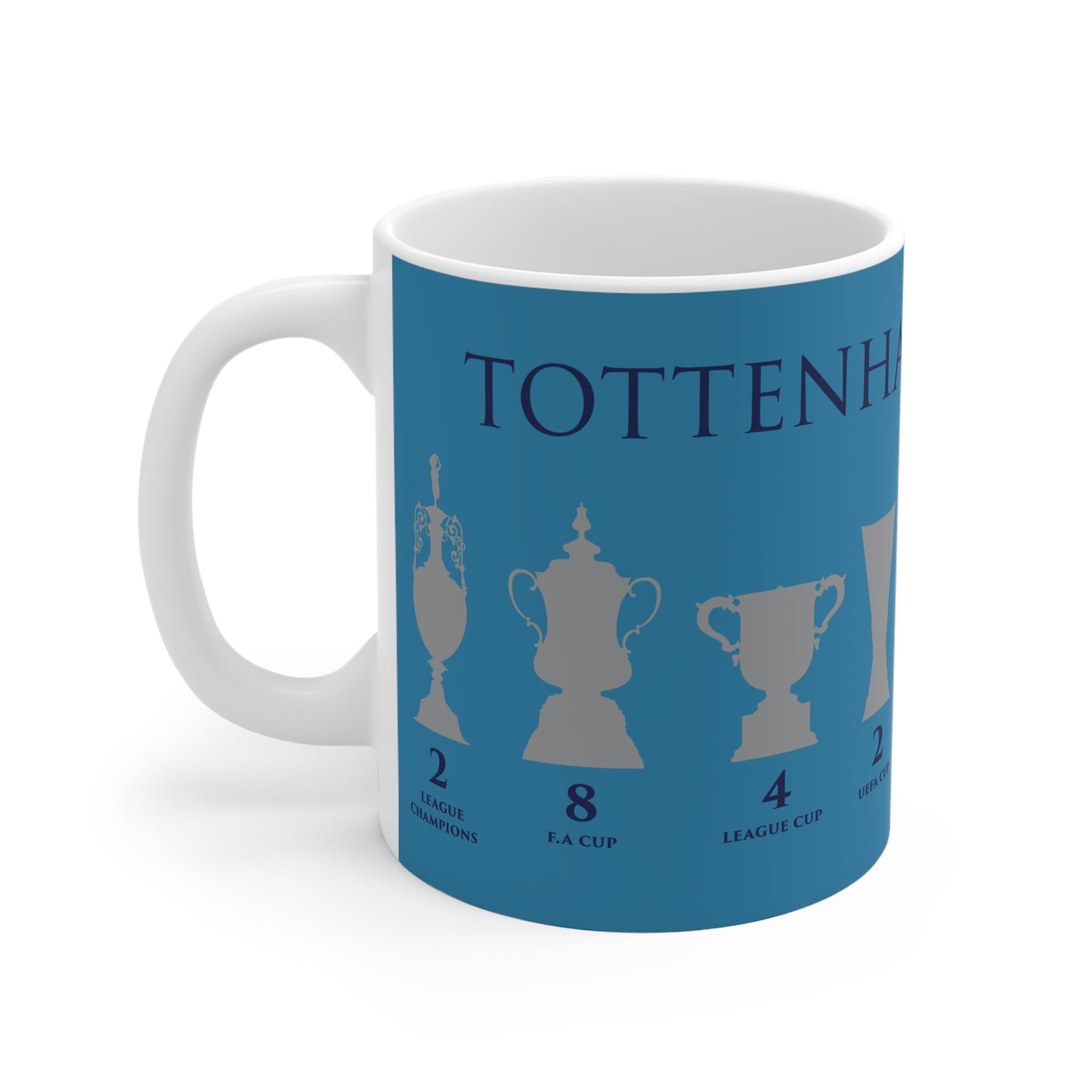 Tottenham Hotspur Trophies Mug - Cyan