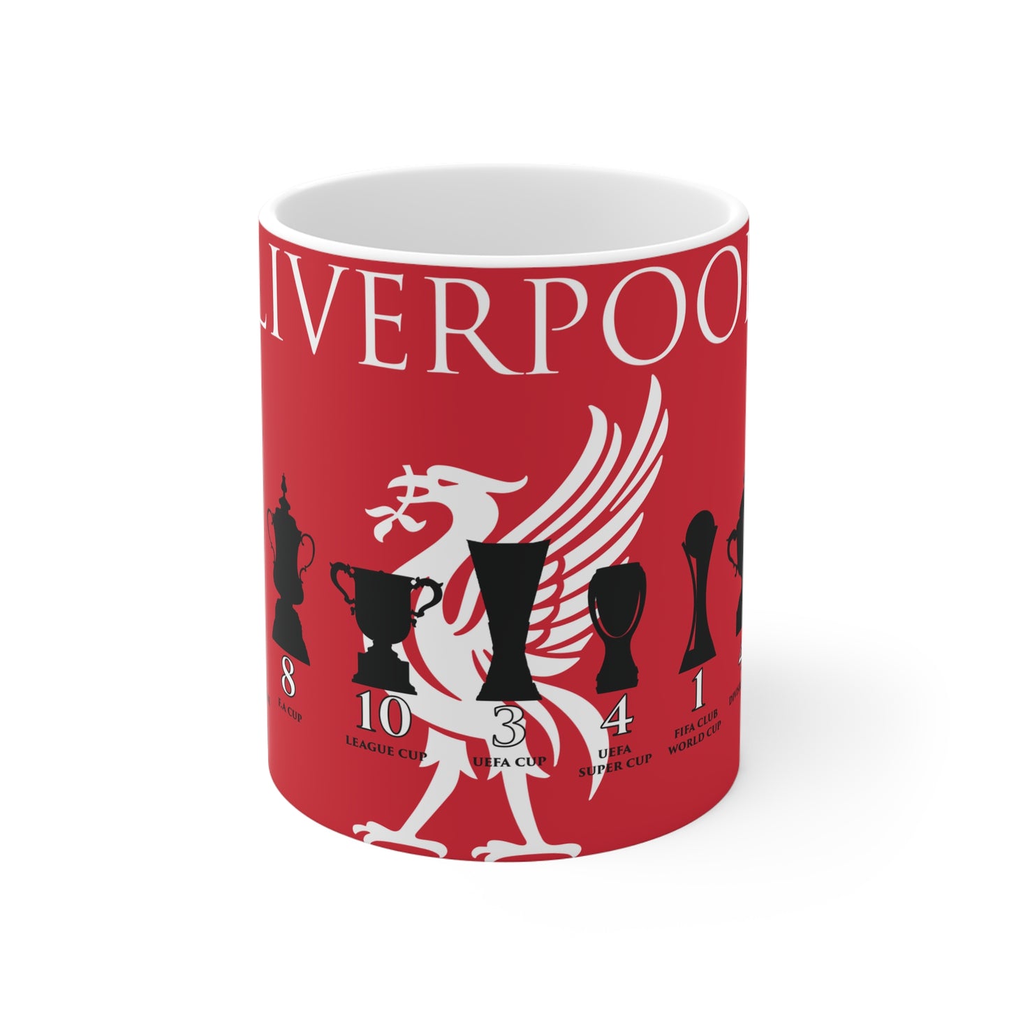 Liverpool Trophies & Liver Bird Mug - Red